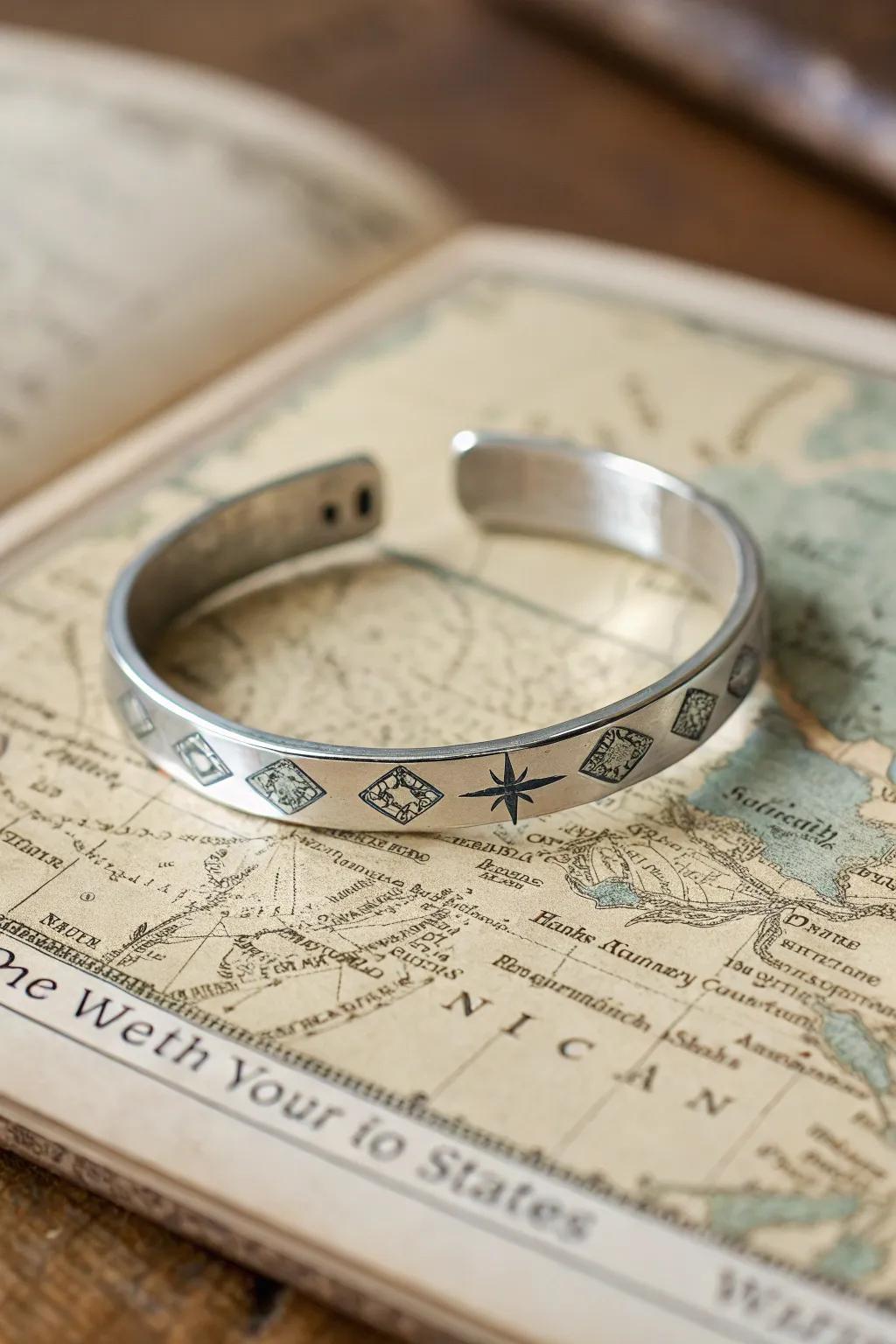 Travel back to special places with elegant coordinate bracelets.