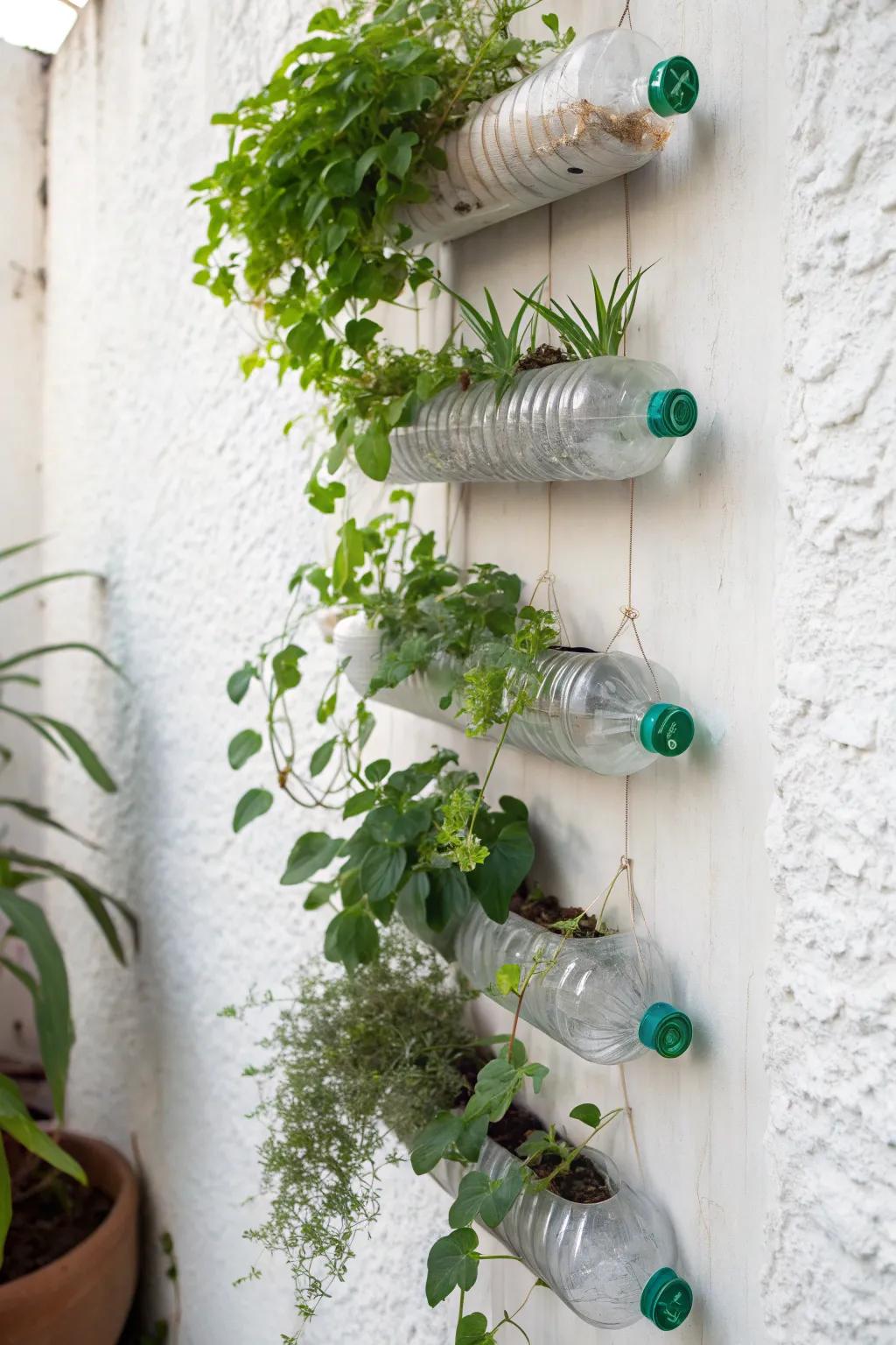 Transform your space with a chic and eco-friendly vertical hanging garden.