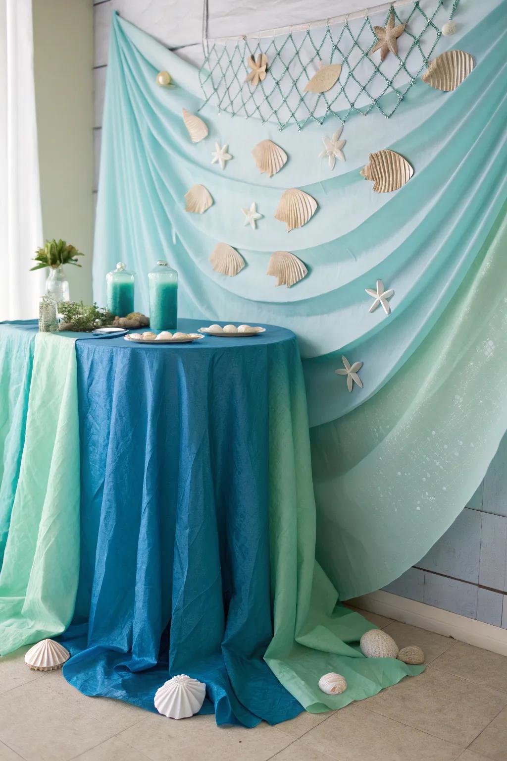 Dive into tranquility with this ocean-inspired backdrop, where simplicity meets the sea's serene beauty.