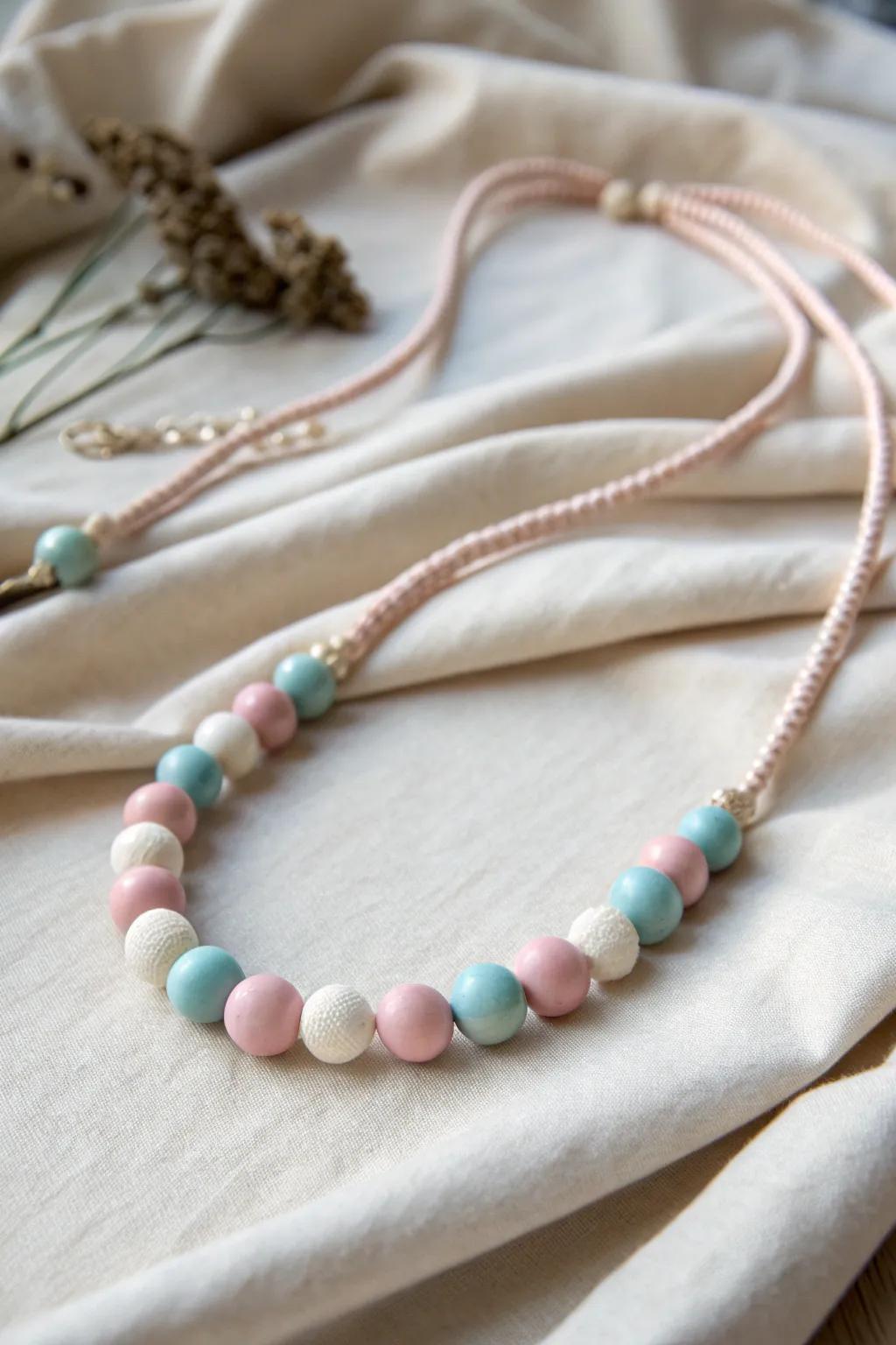 Embrace elegance with a touch of simplicity — a pony bead necklace that's perfect for any occasion.