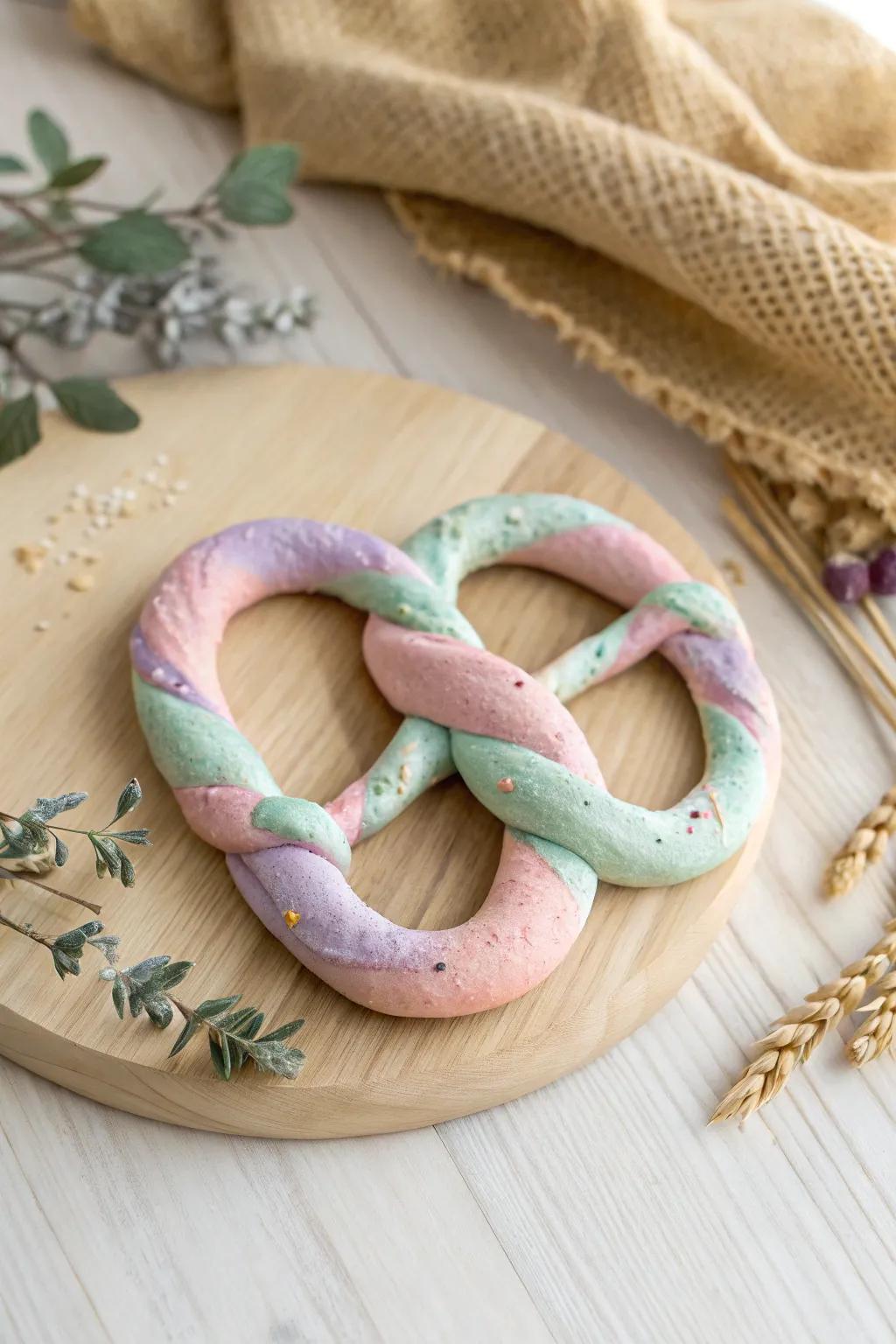 Add a touch of whimsy to your decor with these charming, colorful pretzel shapes. Perfect for any season!