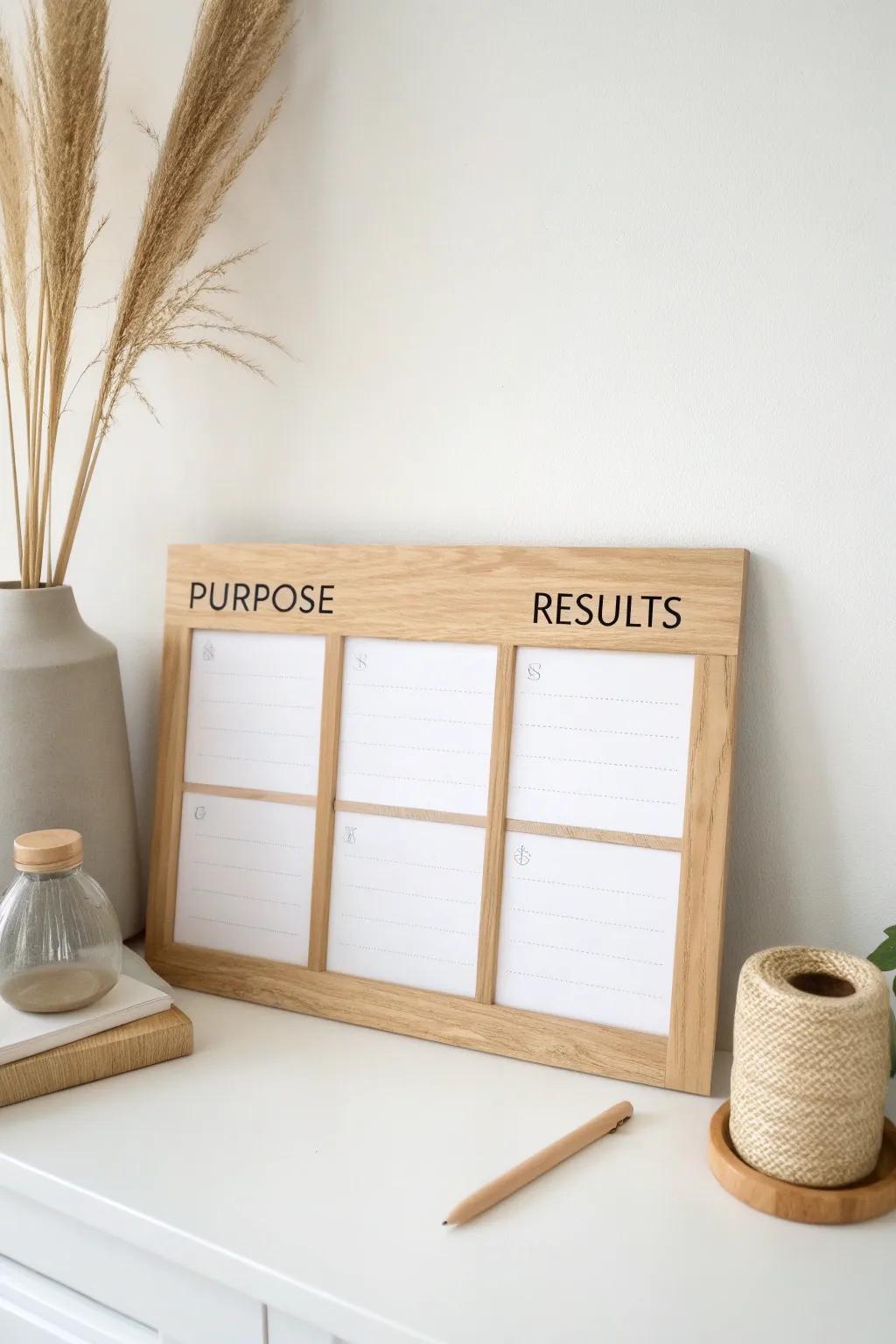 Elevate your organization game with a minimalist and boho-inspired project board. Simplicity meets style!