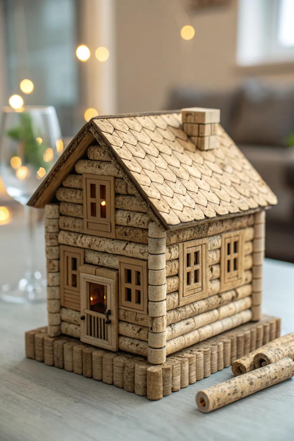 Whimsical Cork Village: Where fairy tales meet minimalist design.