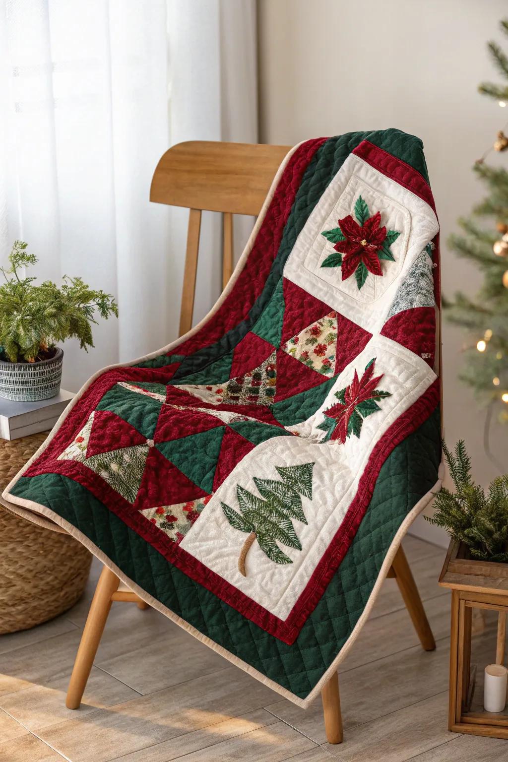 Celebrate the season with holiday-themed quilt cornerstones that are as cozy as they are stylish!