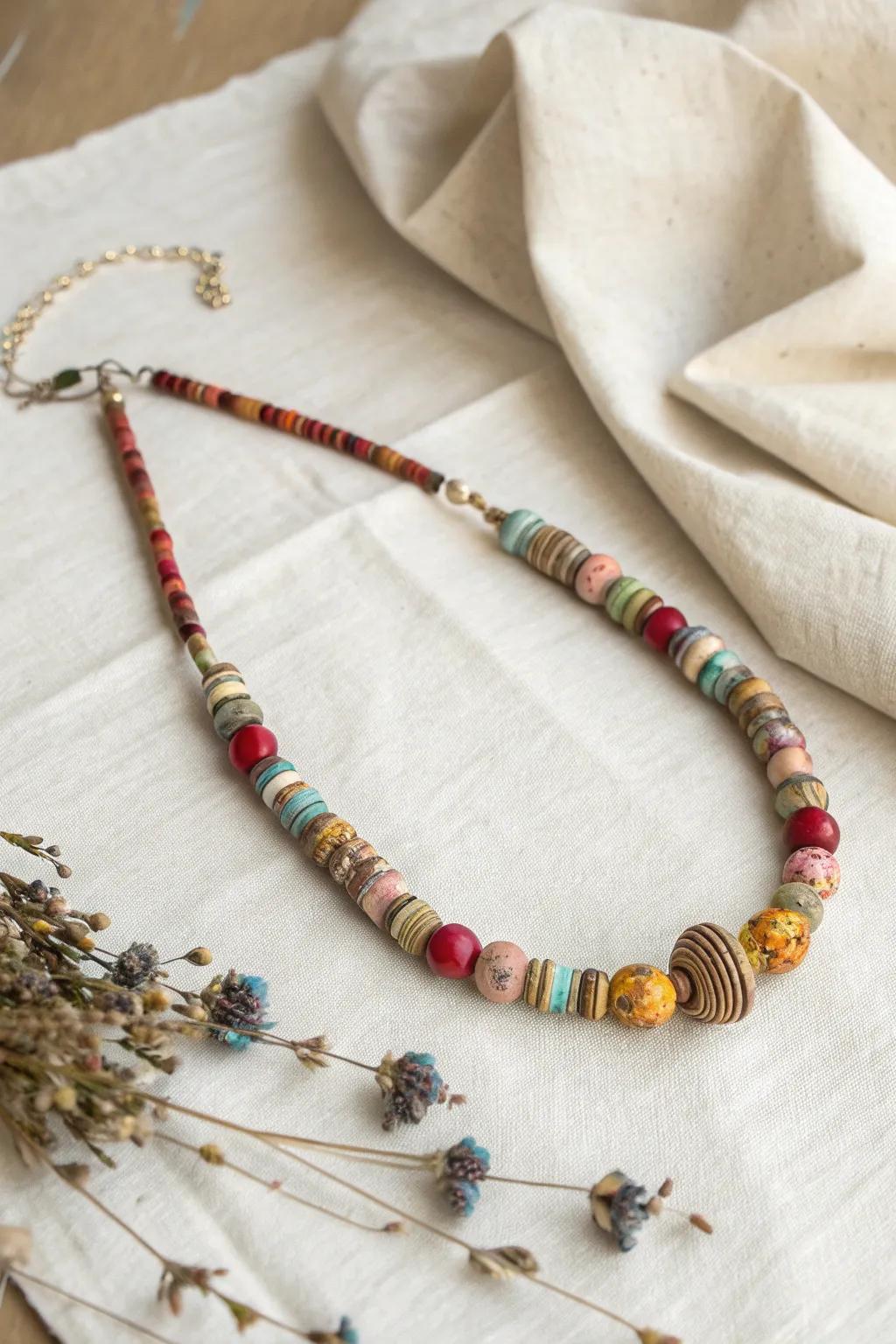 Eco-Chic: Transform old magazines into stunning bead jewelry for the conscious fashionista.