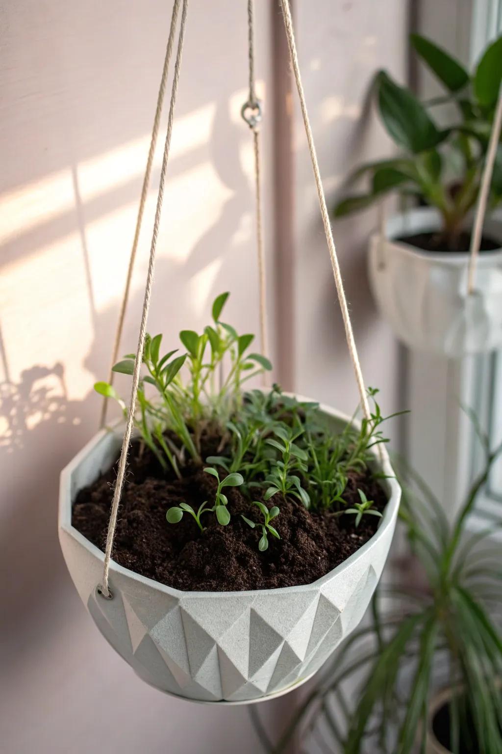 Transform plastic waste into beautiful hanging planters - a simple, eco-friendly craft for kids!