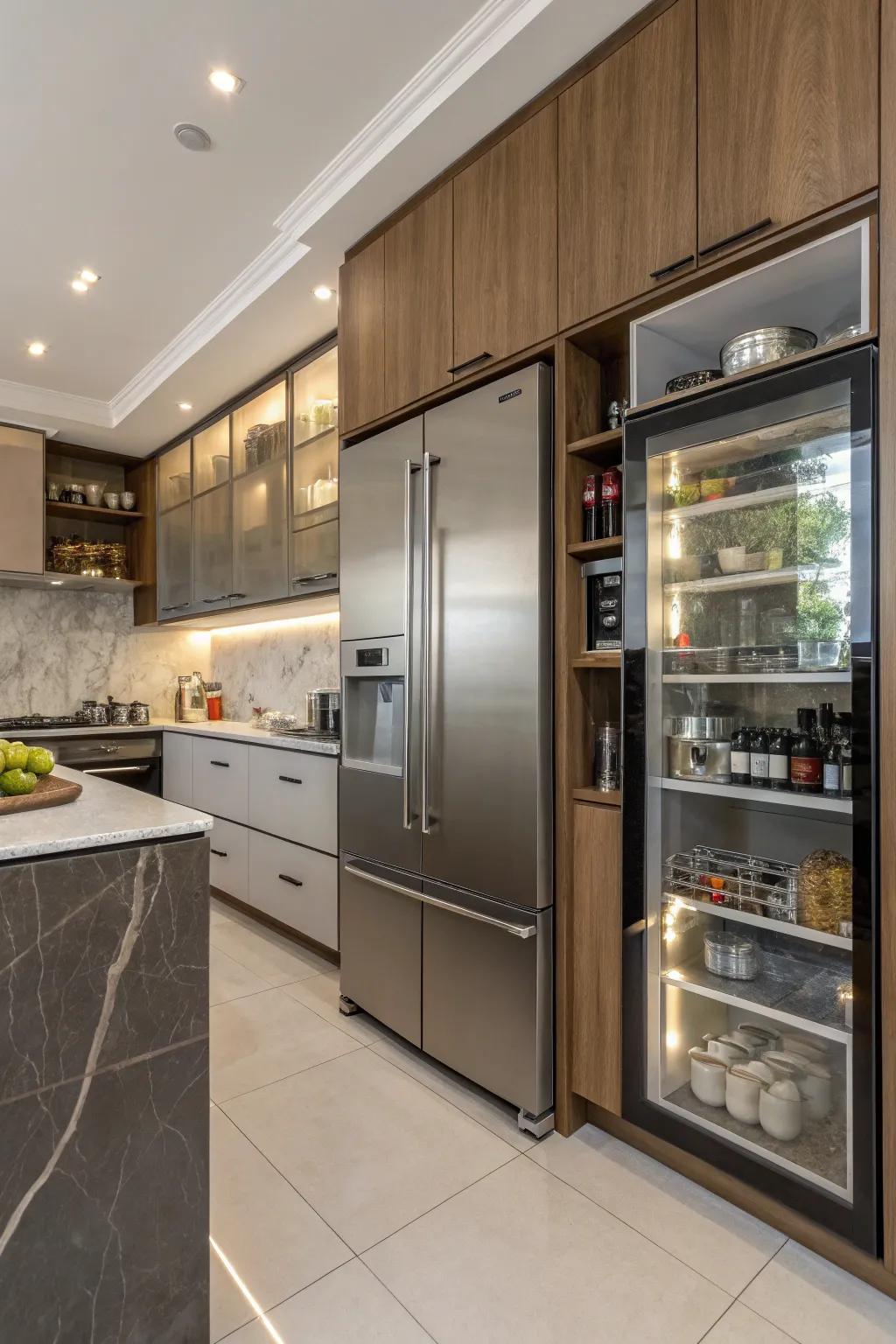 A built-in look for your fridge creates a cohesive kitchen aesthetic.