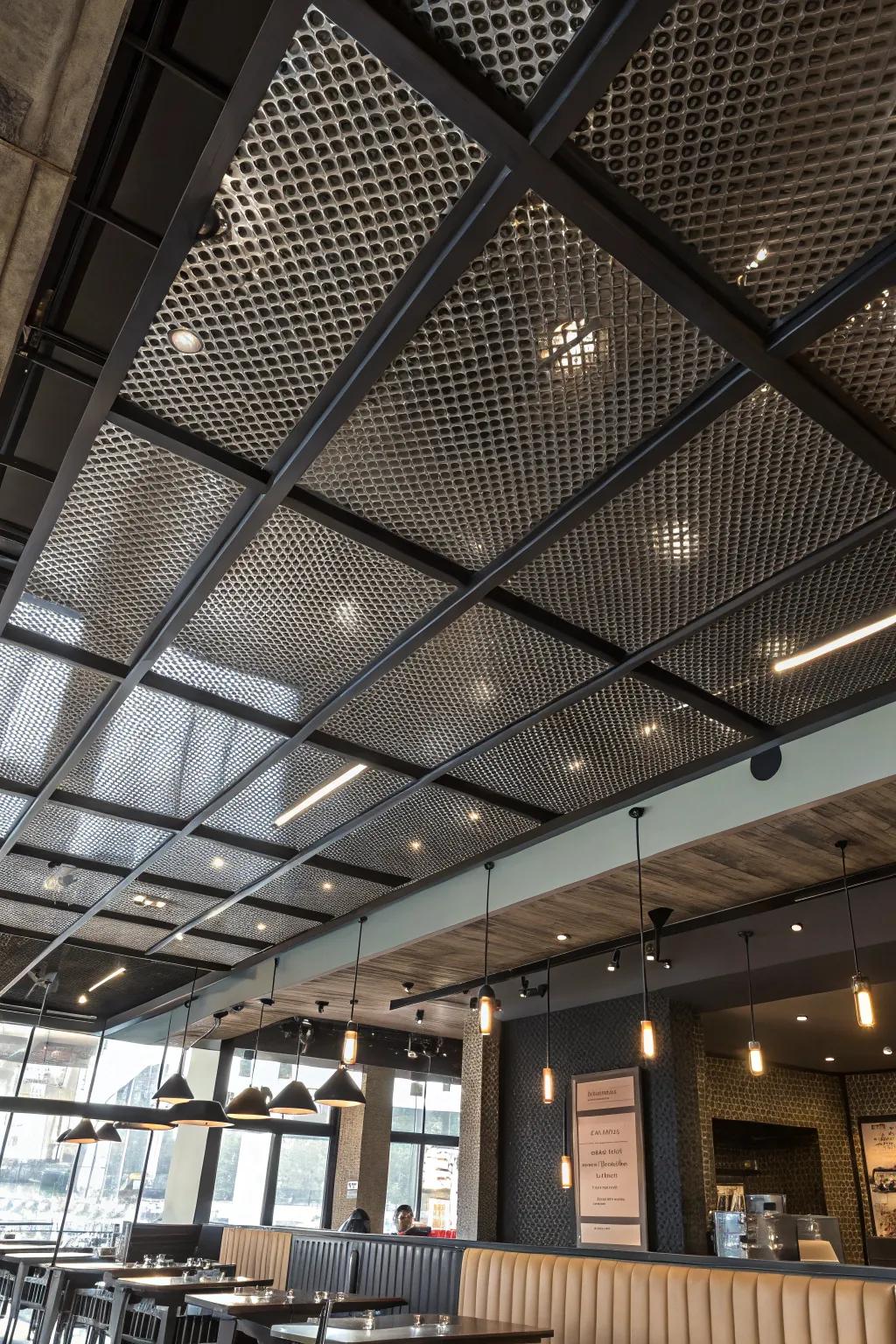 Metal panels offer a modern, industrial aesthetic.