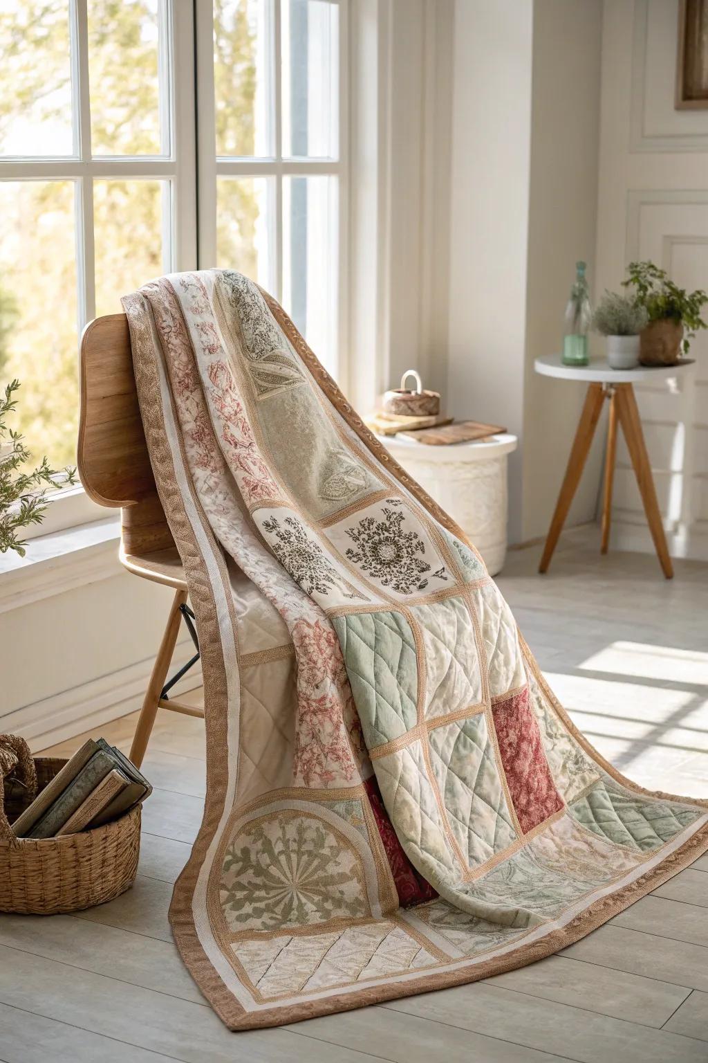 Layer your quilts with love and creativity. Discover the art of intricate border designs that add depth and elegance to any space. 🌿🧵✨