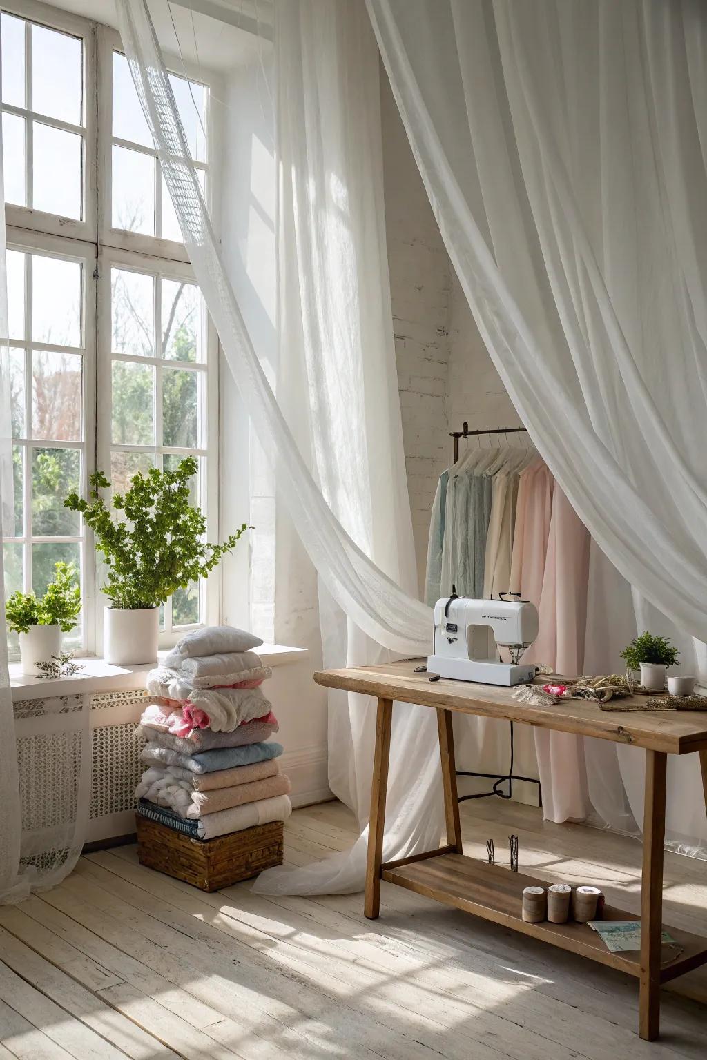 Let the sun inspire your creativity! 🌿✨ #SewingSanctuary #NaturalLight