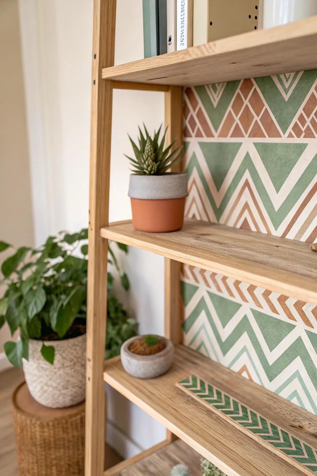 Transform your shelves with stunning geometric patterns for a modern, minimalist touch!