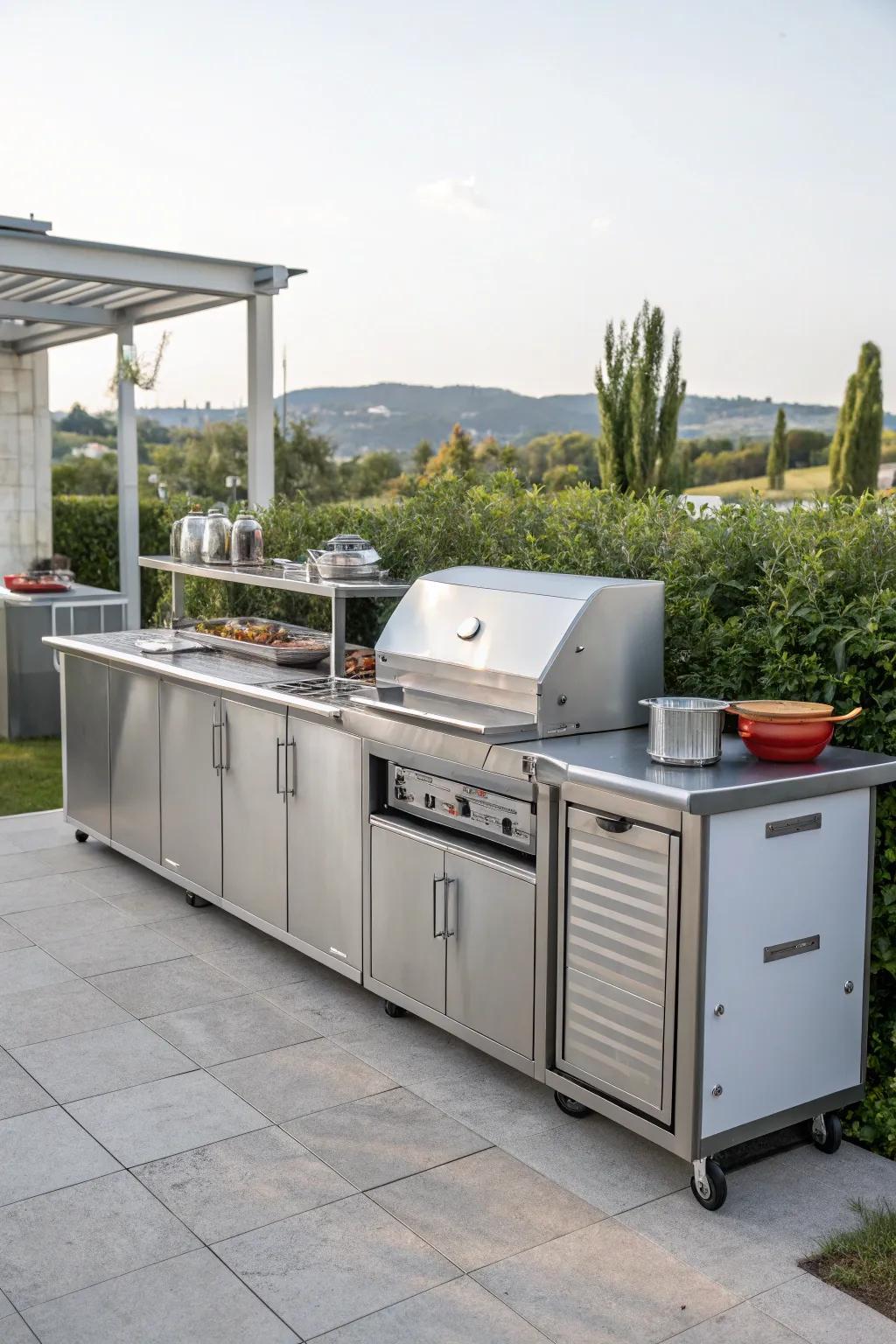 A modular kitchen design offering flexibility and style.