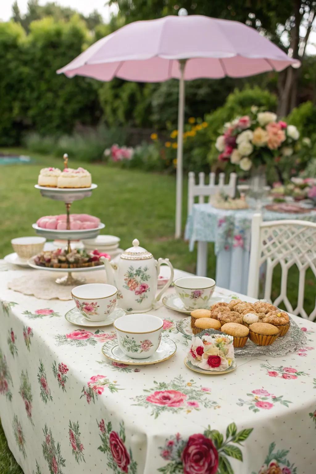 A garden tea party offers a charming and elegant birthday setting.