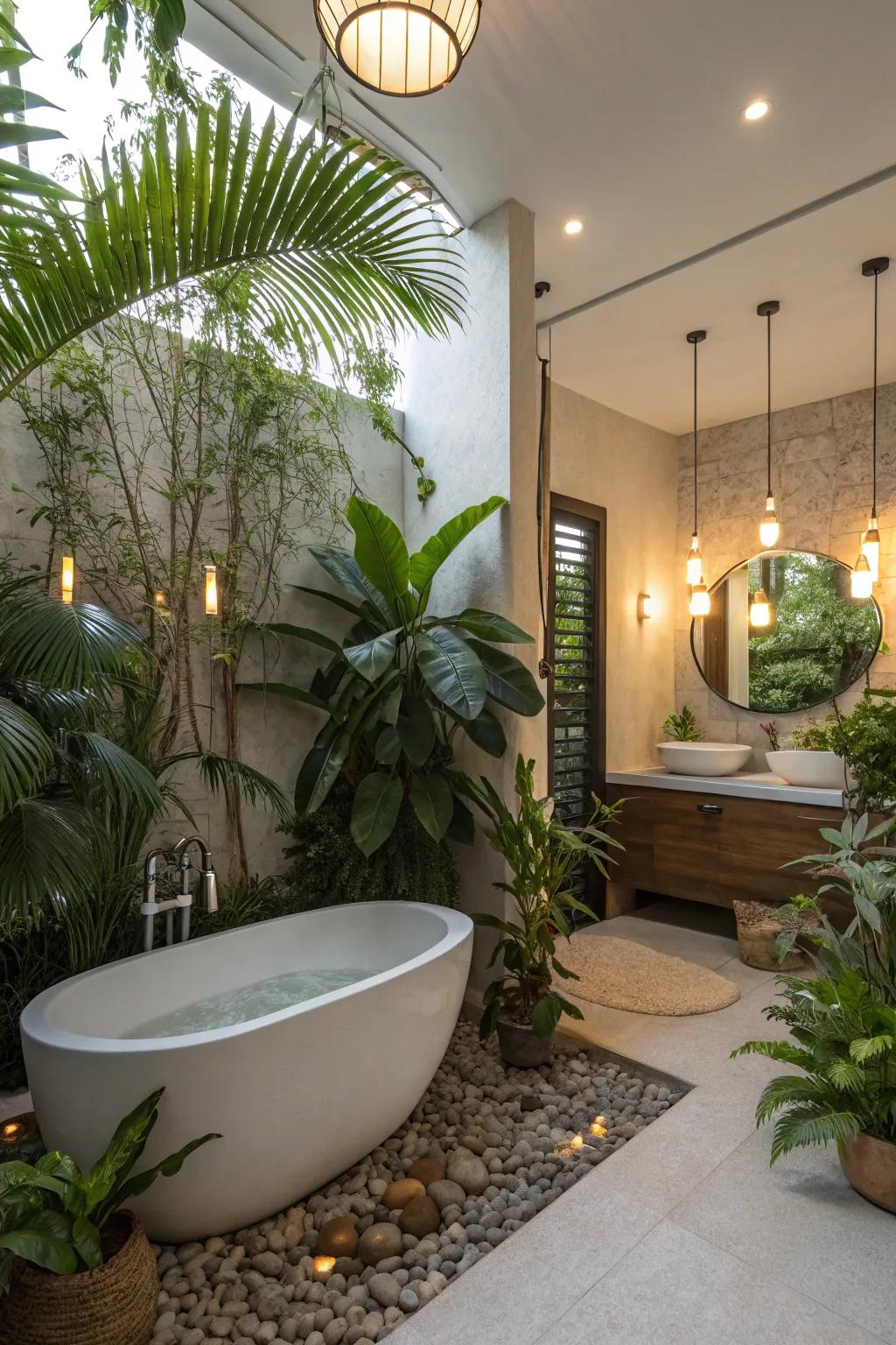 Bring a touch of the tropics to your bathroom.