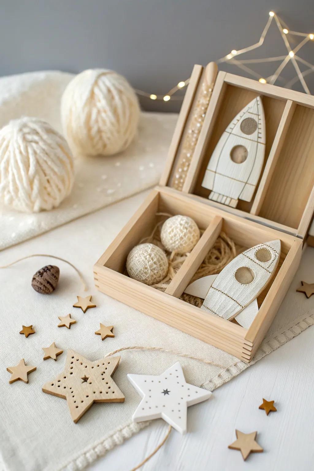 Journey to the stars with this enchanting cosmic story box, where simplicity meets the magic of the universe.