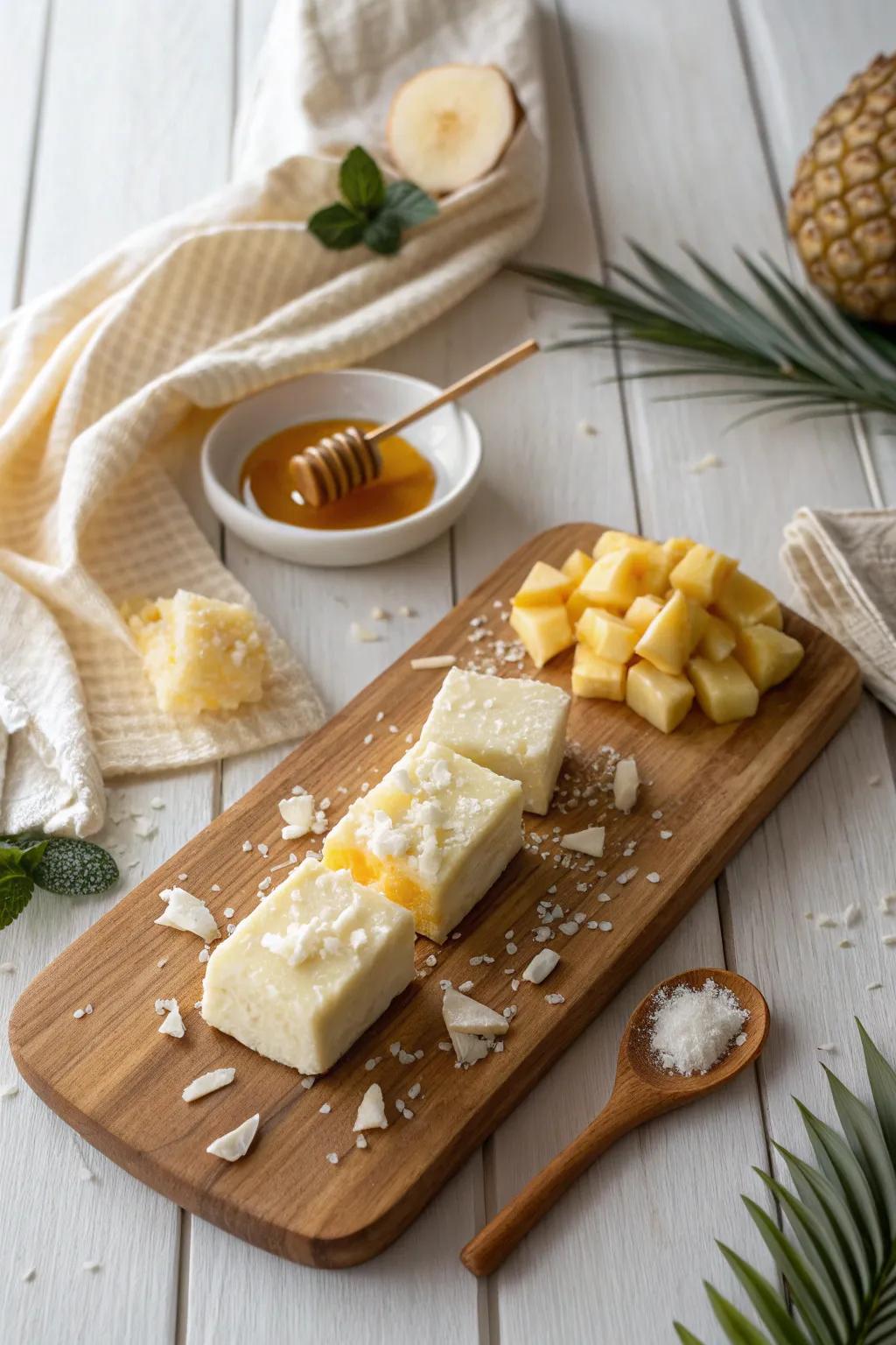 Indulge in a Tropical Escape with this sweet butter board—pure paradise on a plate!