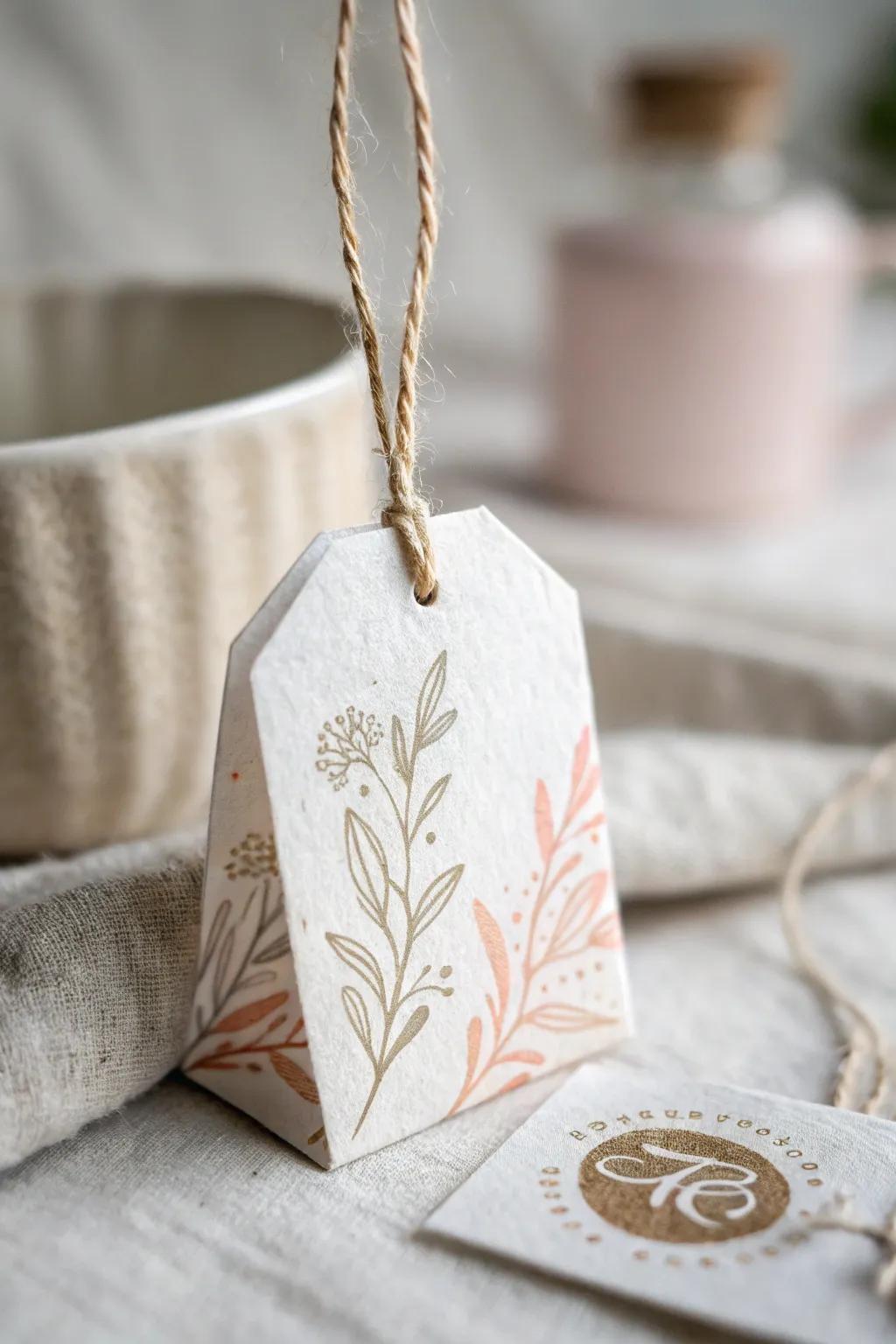 Elevate your gift wrapping with charming tea bag gift tags that blend minimalist beauty with a touch of boho chic.