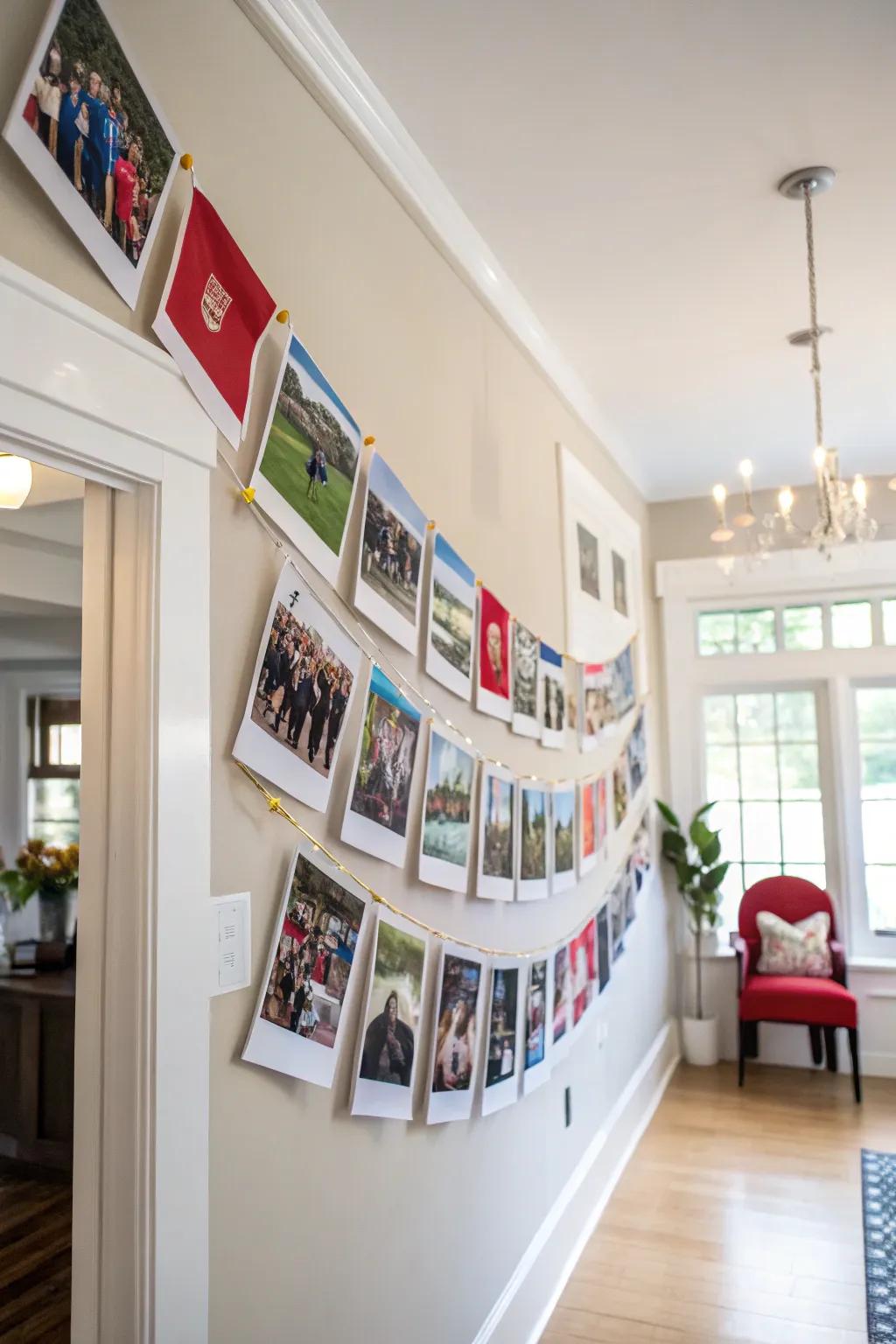 Capture your favorite team moments in a photo collage flag.