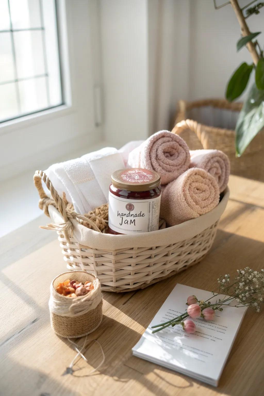 Craft a heartfelt gift basket filled with love and cozy treasures for Mother's Day. #MothersDay #GiftIdeas #ScandinavianStyle