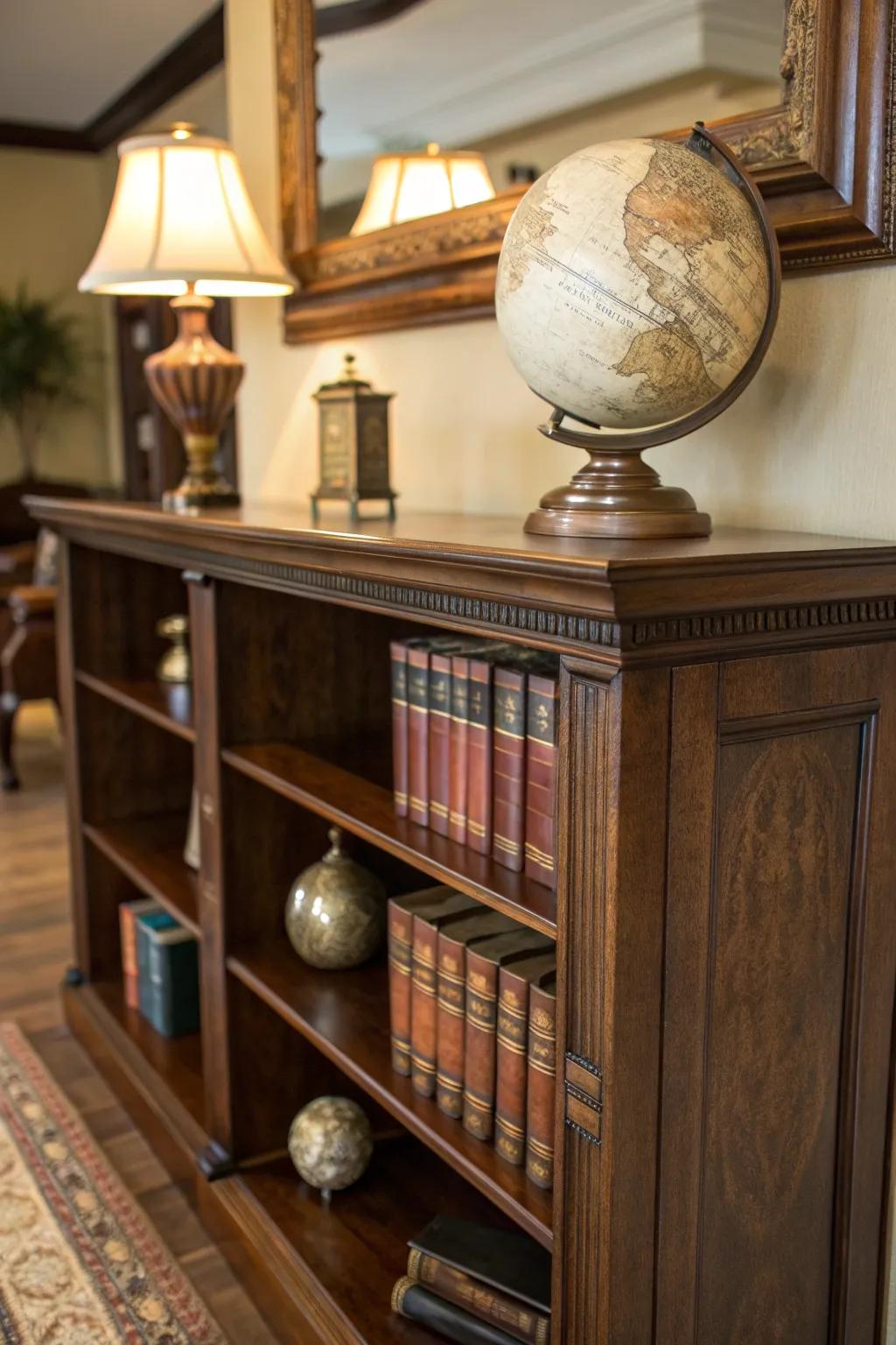 Turn your old TV stand into a masterpiece of organization and style with a handcrafted bookshelf transformation.