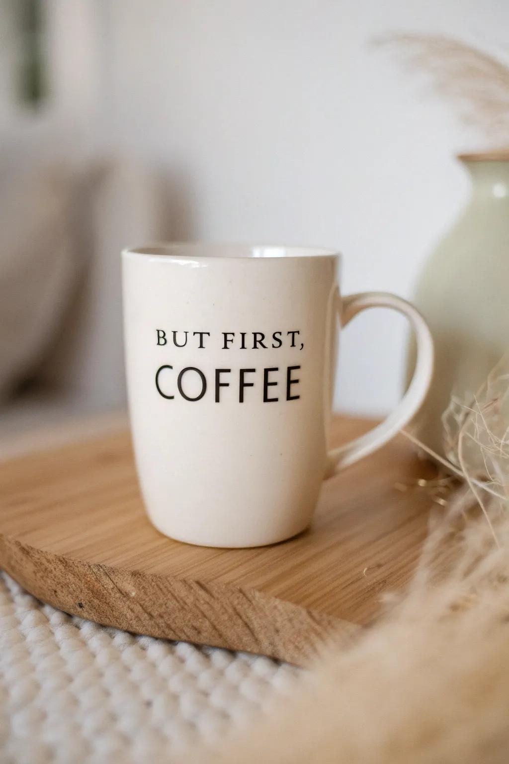 Make your coffee moments unforgettable with a chic statement mug.