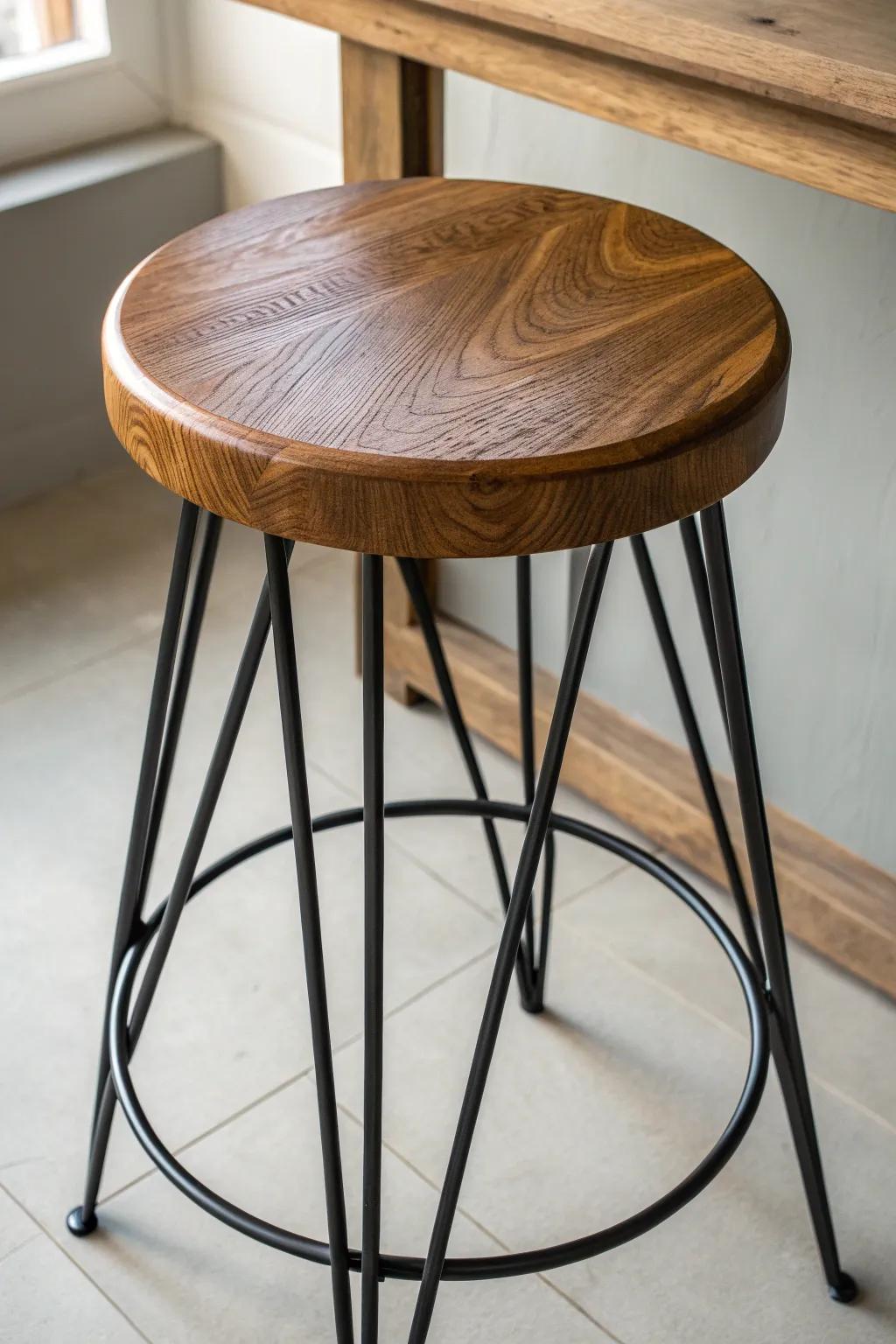 Elevate your space with the perfect blend of warmth and industrial charm. Discover the art of wood and metal fusion.