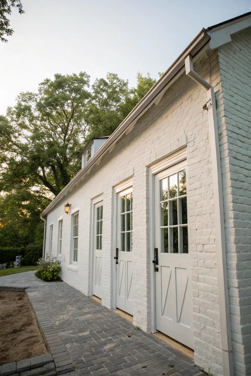 Seamless look with white doors and windows