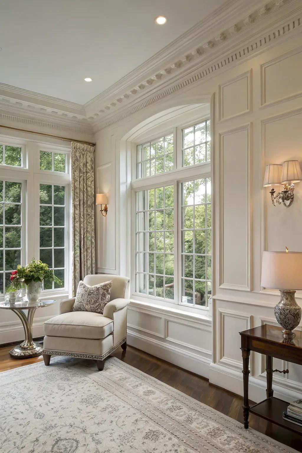 Classic white trim is a timeless choice for any home.