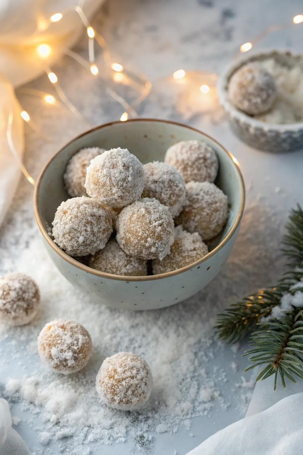 Coconut snowballs that melt in your mouth.