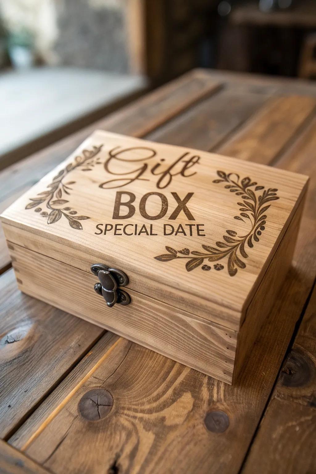 Craft a story in wood: Personalized gift boxes that speak from the heart.