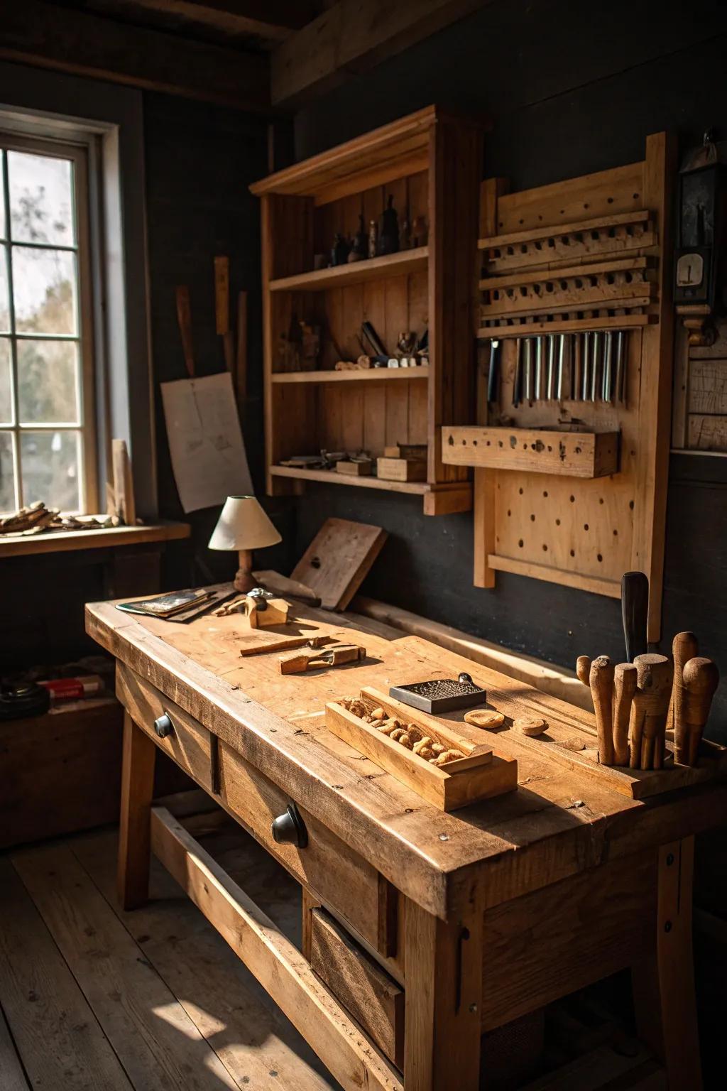 Craft your perfect workspace: Discover efficient layouts for your woodworking haven.