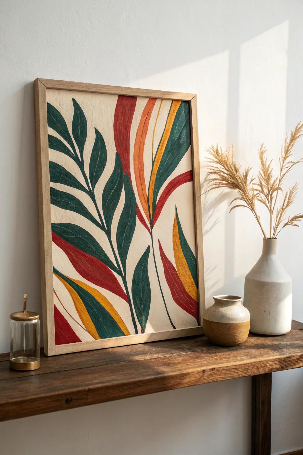 Elevate your space with the bold beauty of abstract plant forms. A modern twist on botanical art for the minimalist soul.
