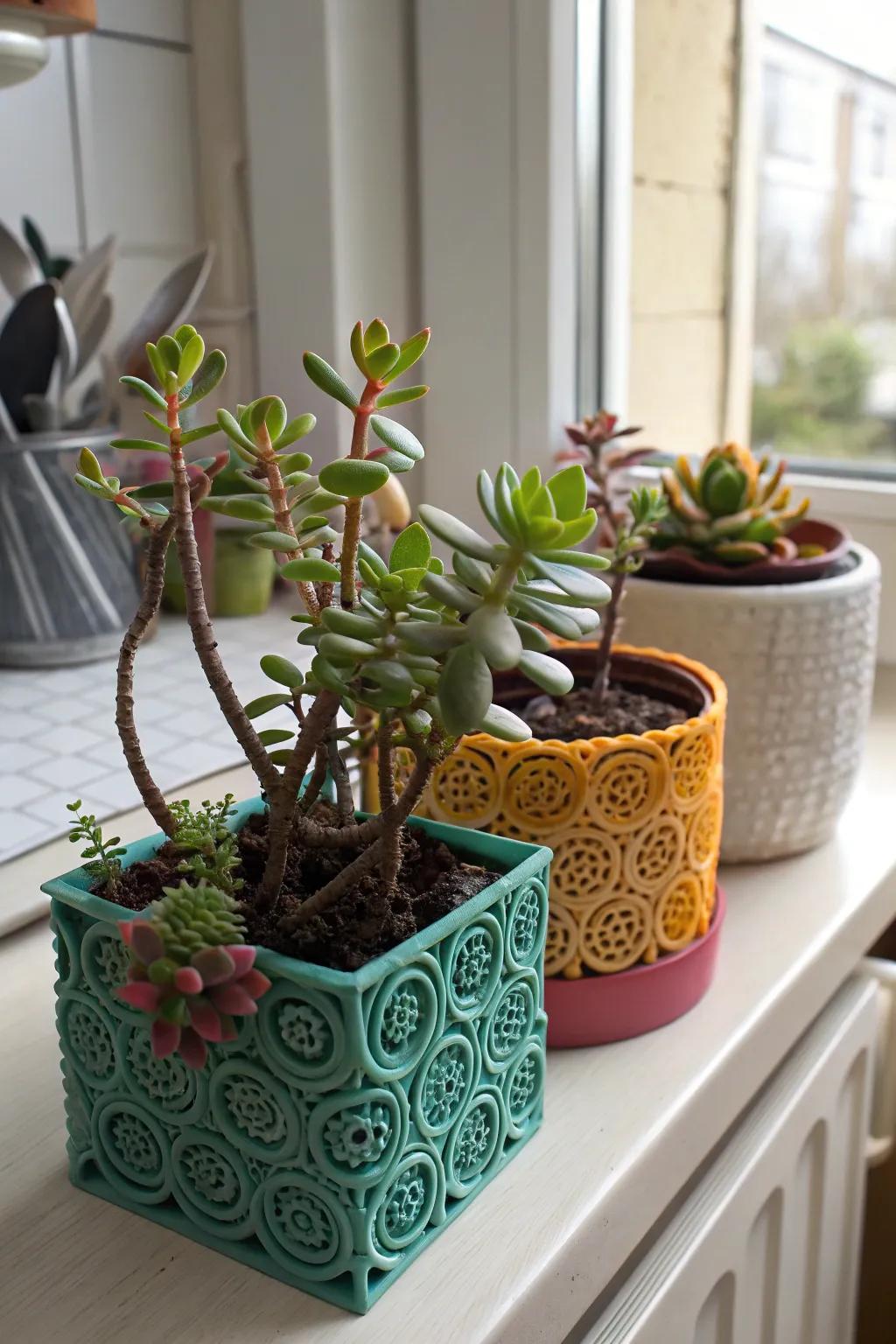 Elevate your plants with uniquely designed holders.