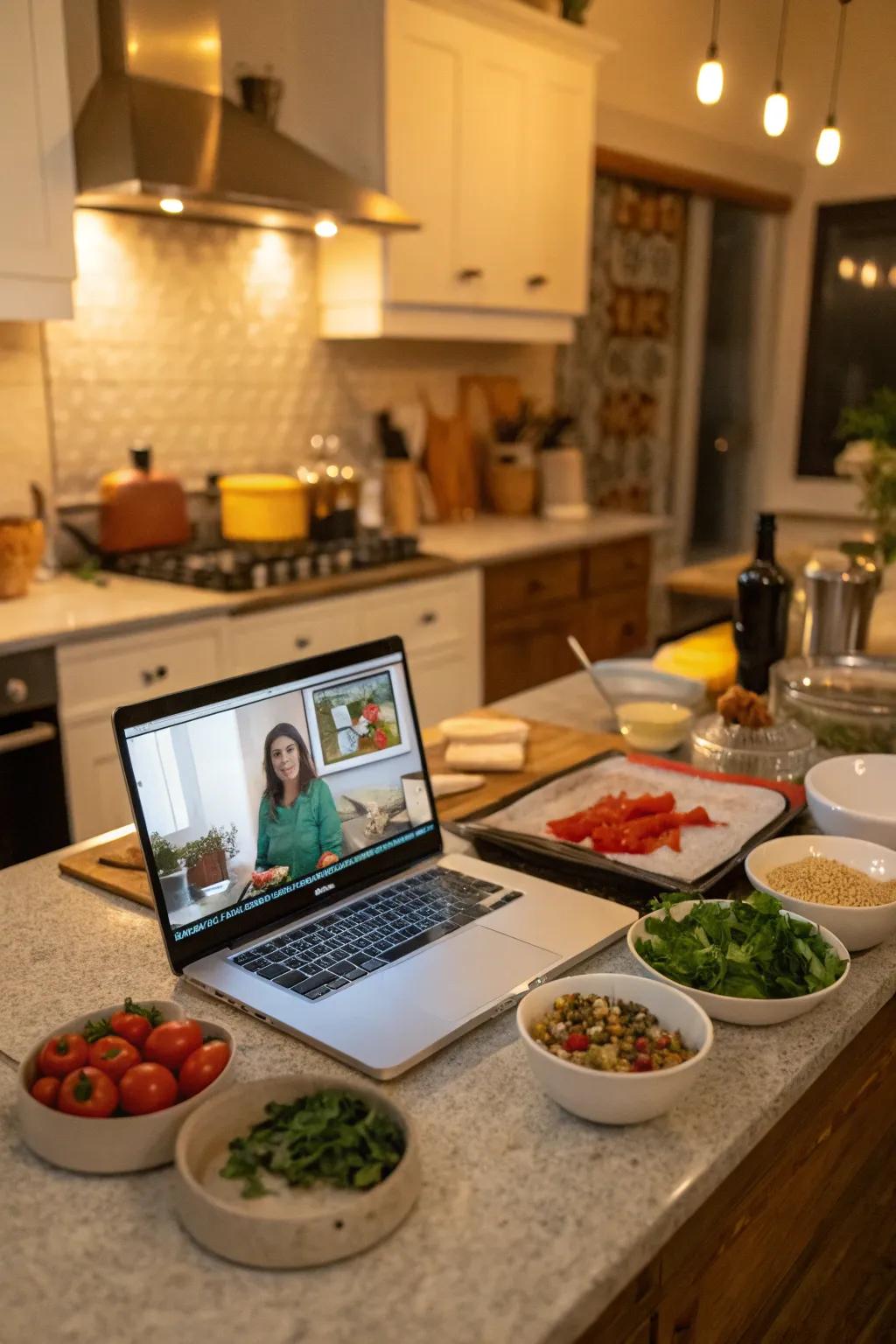 A virtual cooking class is a fun way to learn new culinary skills at home.