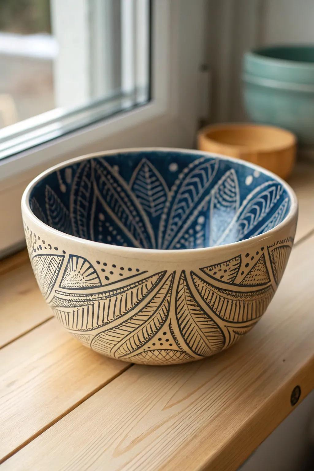 Discover the art of texture: Transforming simple ceramics into tactile masterpieces.