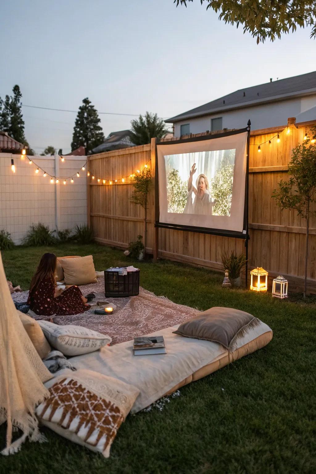 Enjoy a film under the stars with an outdoor movie night.