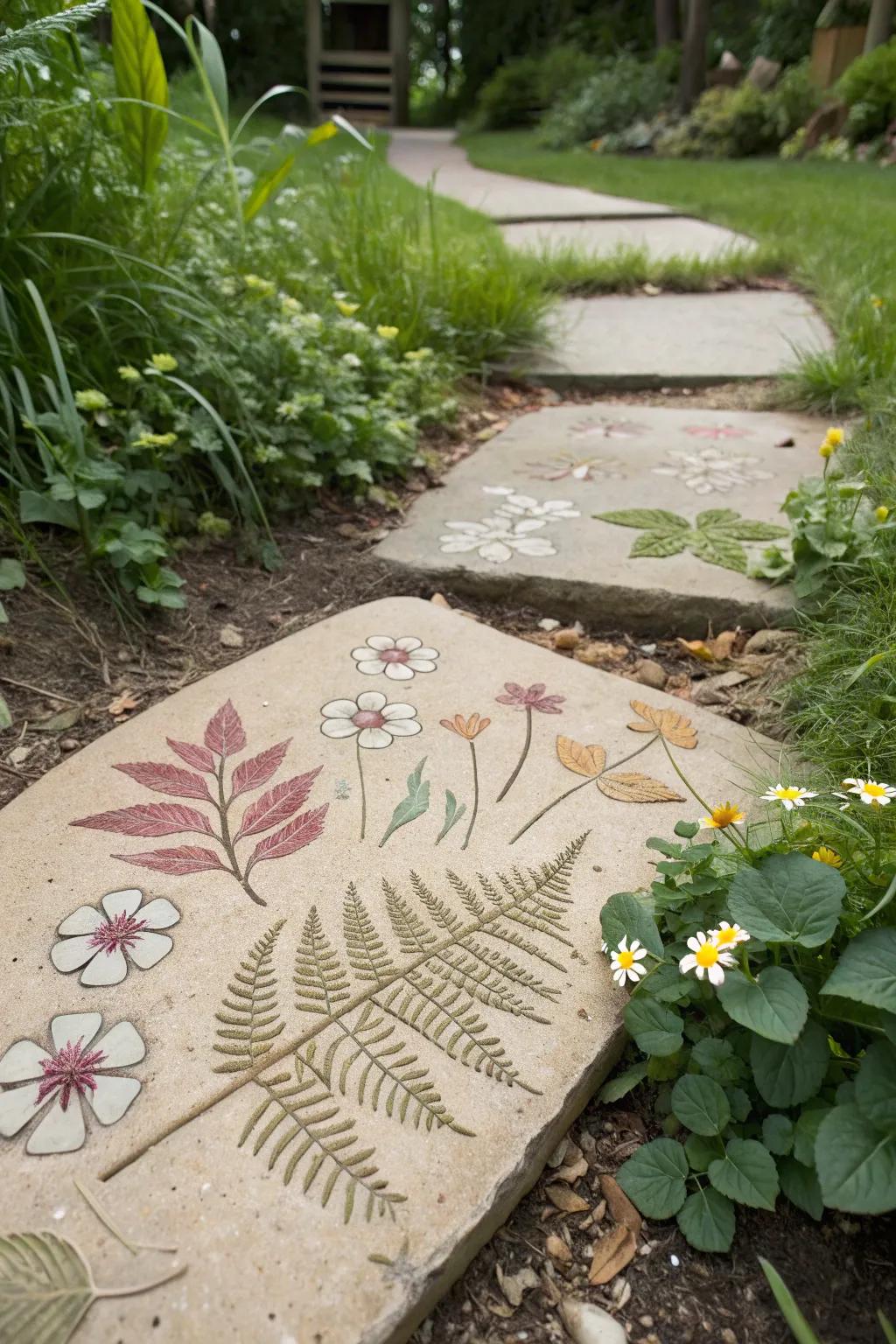 Create your own garden masterpiece with DIY stepping stones that blend nature's elegance and personal creativity.