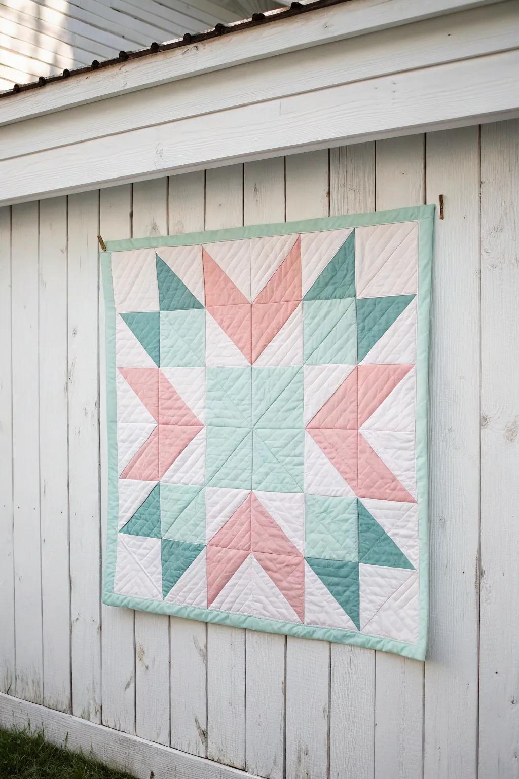 Embrace the charm of soft pastels for a modern quilt twist, where Scandinavian simplicity meets Boho flair.