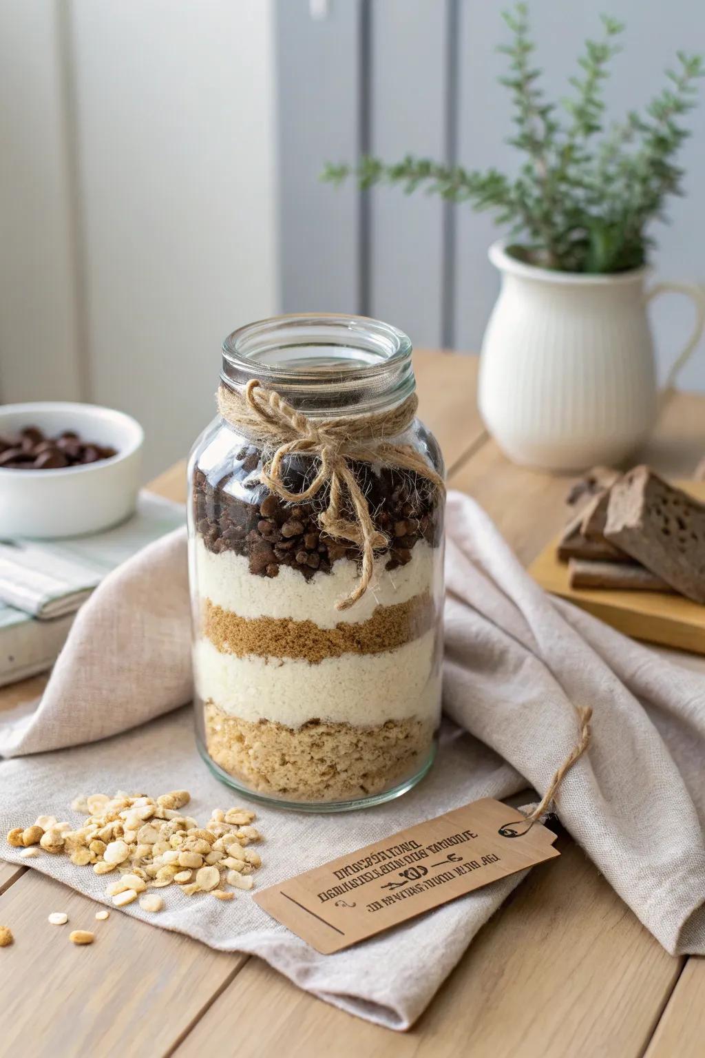 A Recipe Jar: A heartfelt gift layered with love and delicious possibilities.