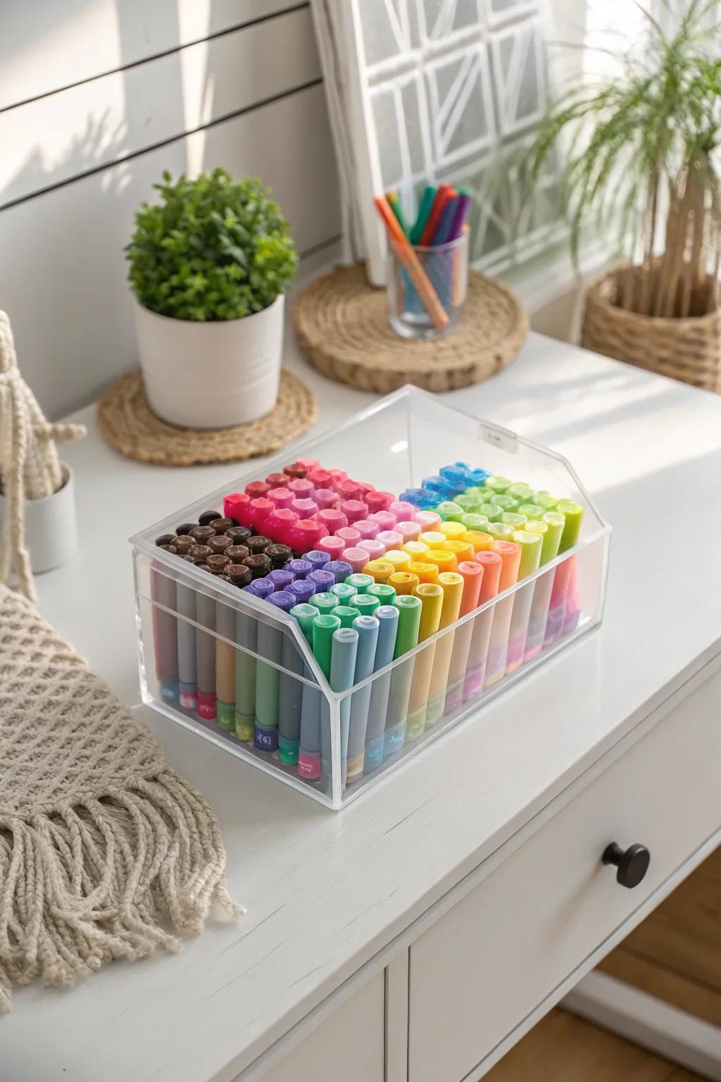Effortlessly organized and beautifully vibrant—your markers, always within reach.