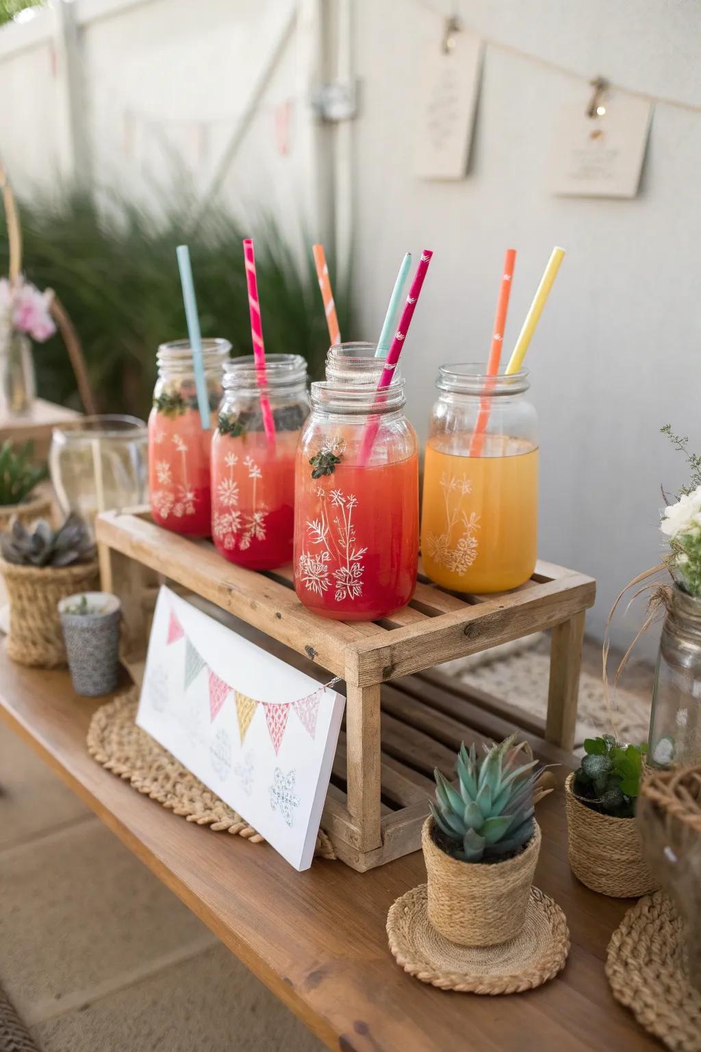 Elevate your celebration with a chic DIY drink station that blends minimalist elegance with a boho twist!