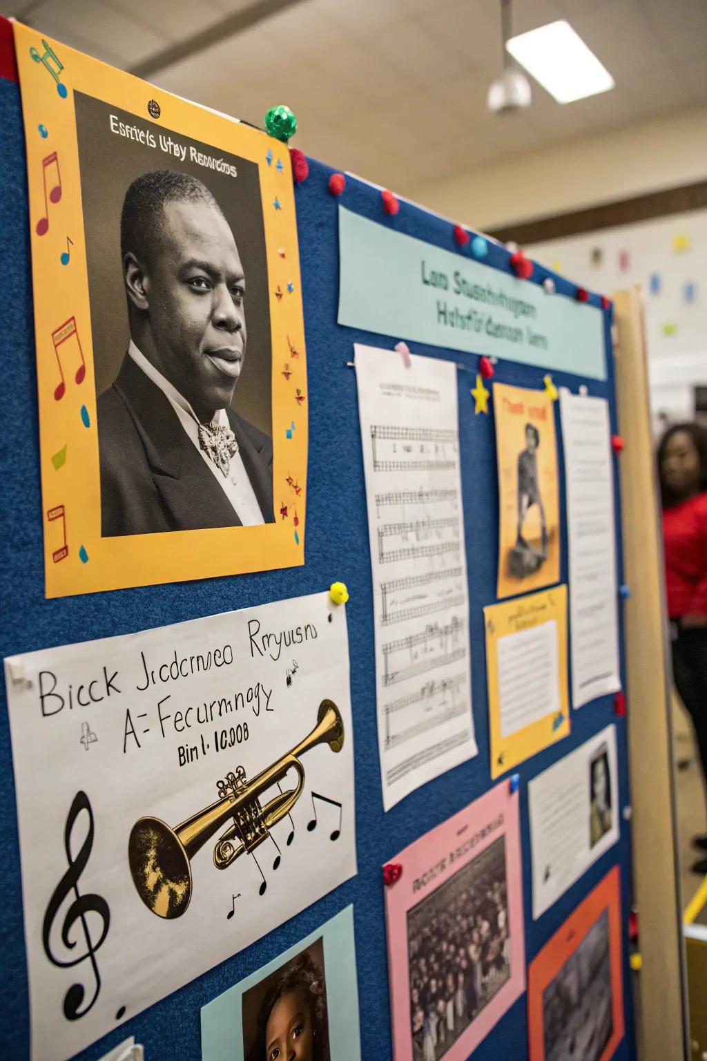 Celebrating Black excellence in music with legends like Louis Armstrong and Beyoncé.