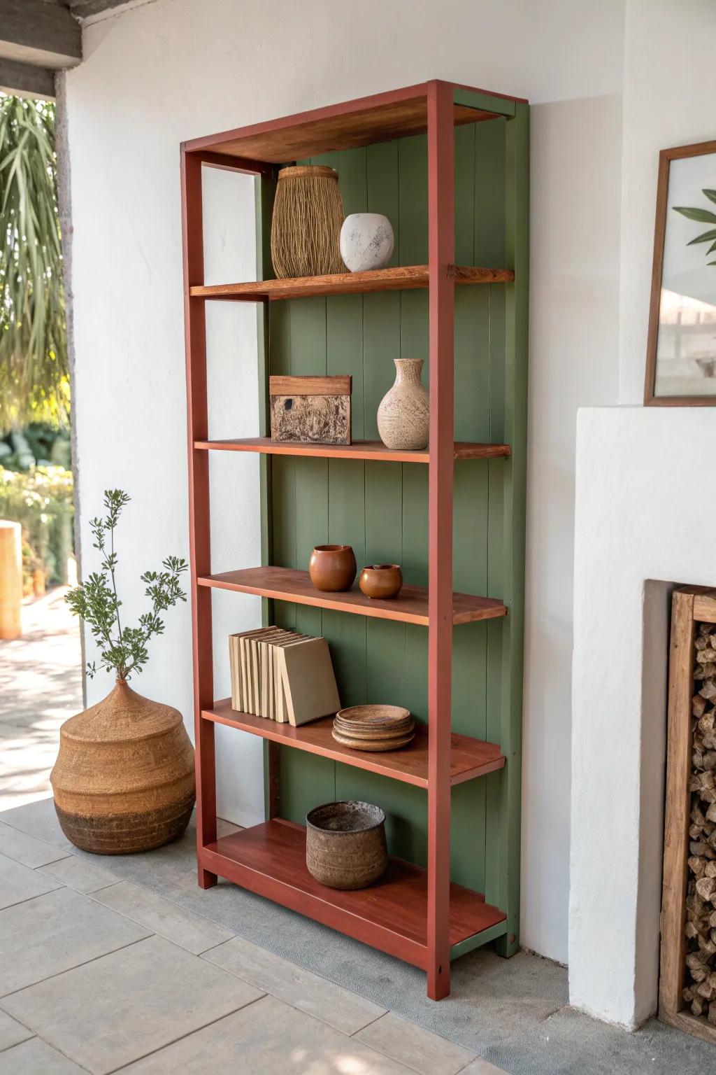 Transform your space with the warmth of earthy tones and wood accents for a cozy, minimalist charm.