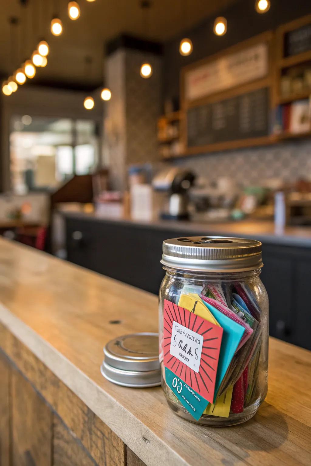 Transform Mason Jars into Charming Business Card Drop Boxes for a Cozy, Rustic Appeal.