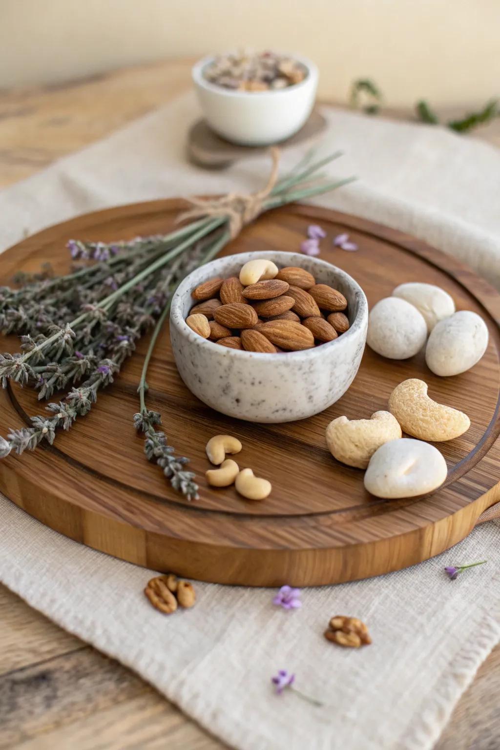 Elevate your campfire snacking with a nutty delight! 🌰✨ #CampingCharcuterie #ScandiBoho