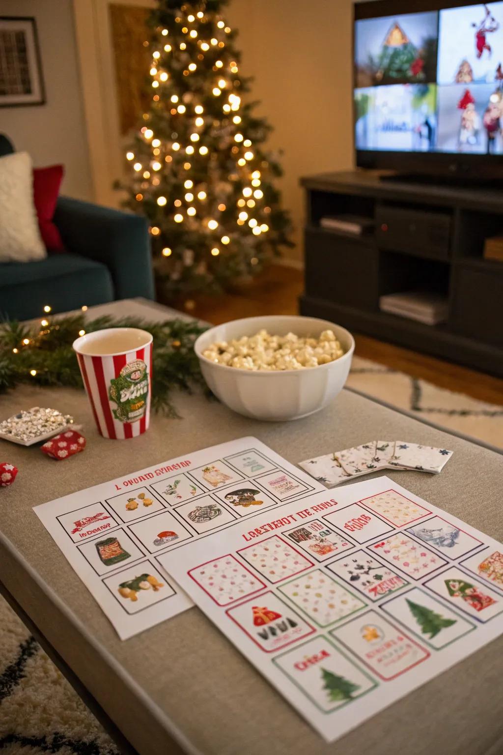 Movie bingo adds excitement to your holiday film nights.