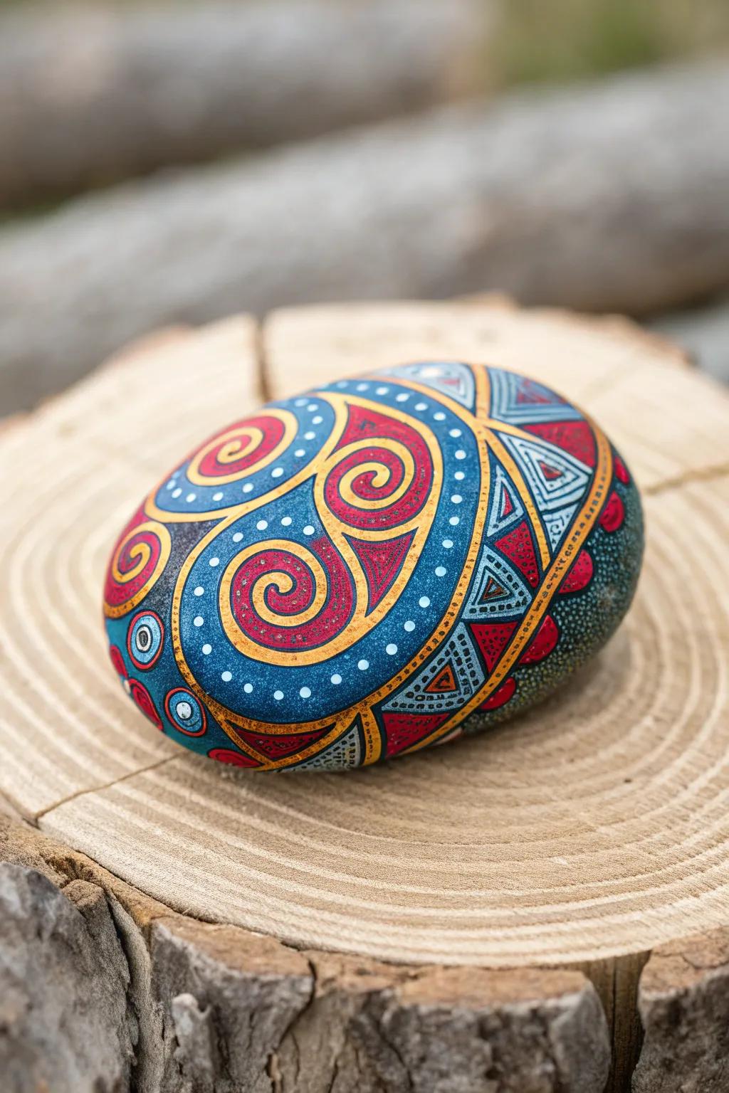Add a splash of creativity to your space with these charming painted rock paperweights!
