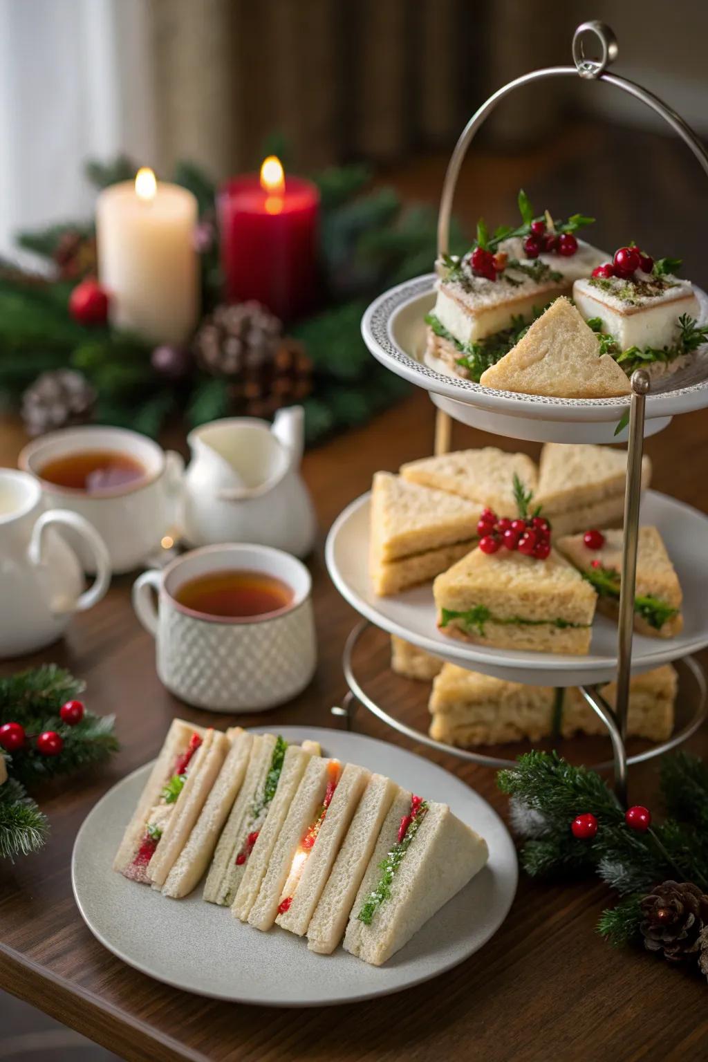 Enjoy a sophisticated Christmas tea party for your birthday.