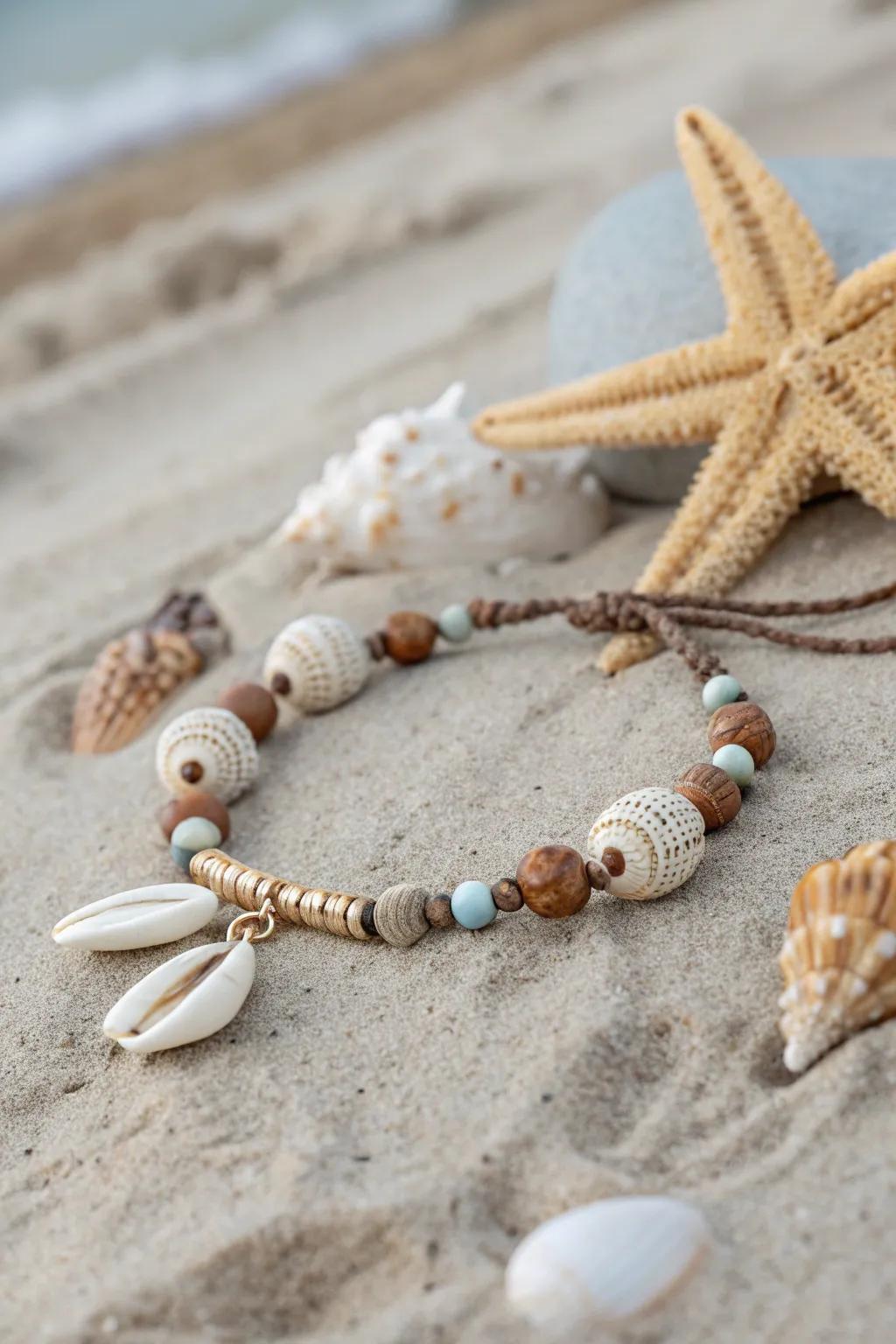 Bring the beach to your wrist with this nautical-inspired bracelet.