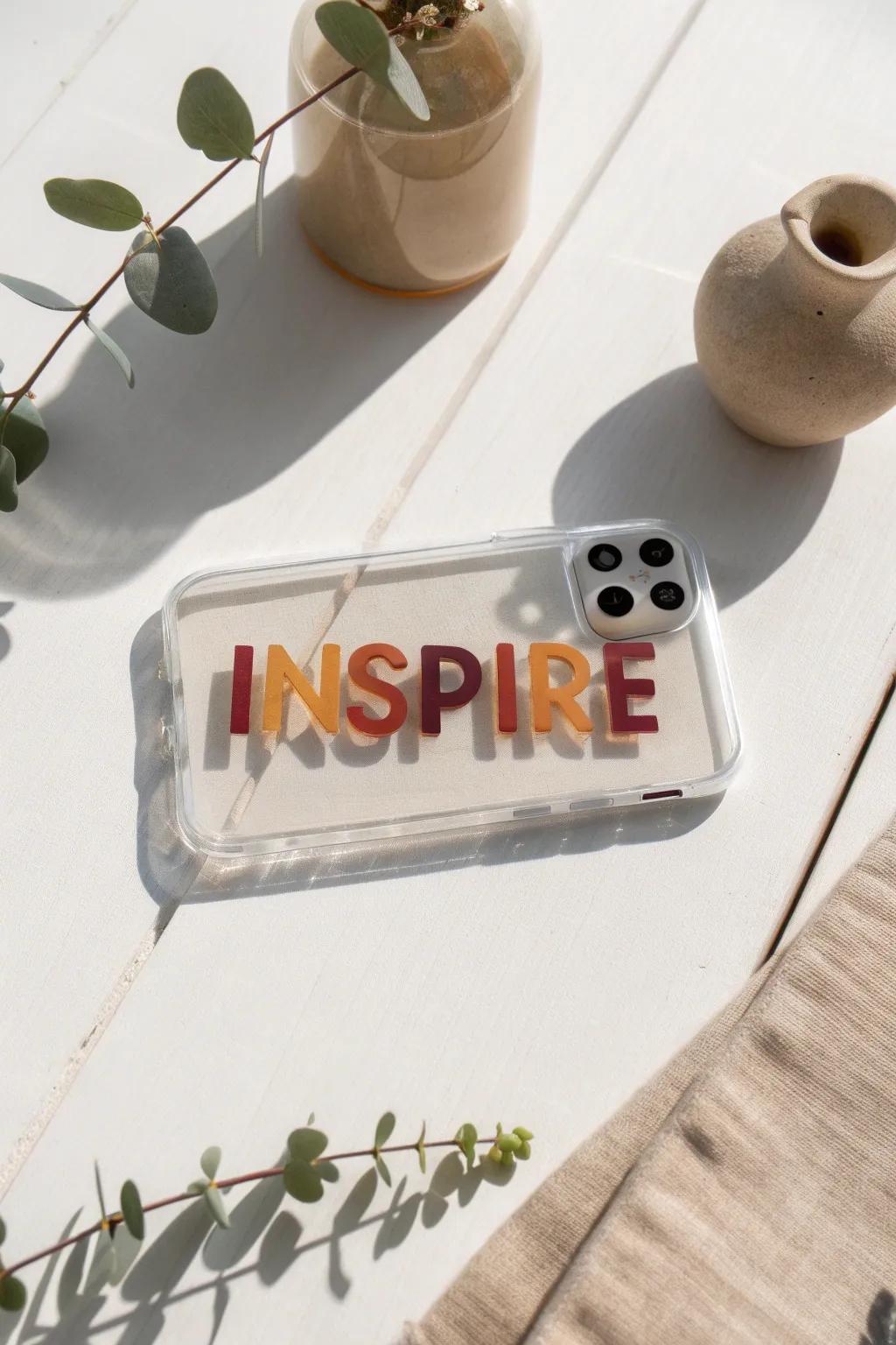 Add a personal touch to your phone with stylish vinyl lettering. #MinimalistChic